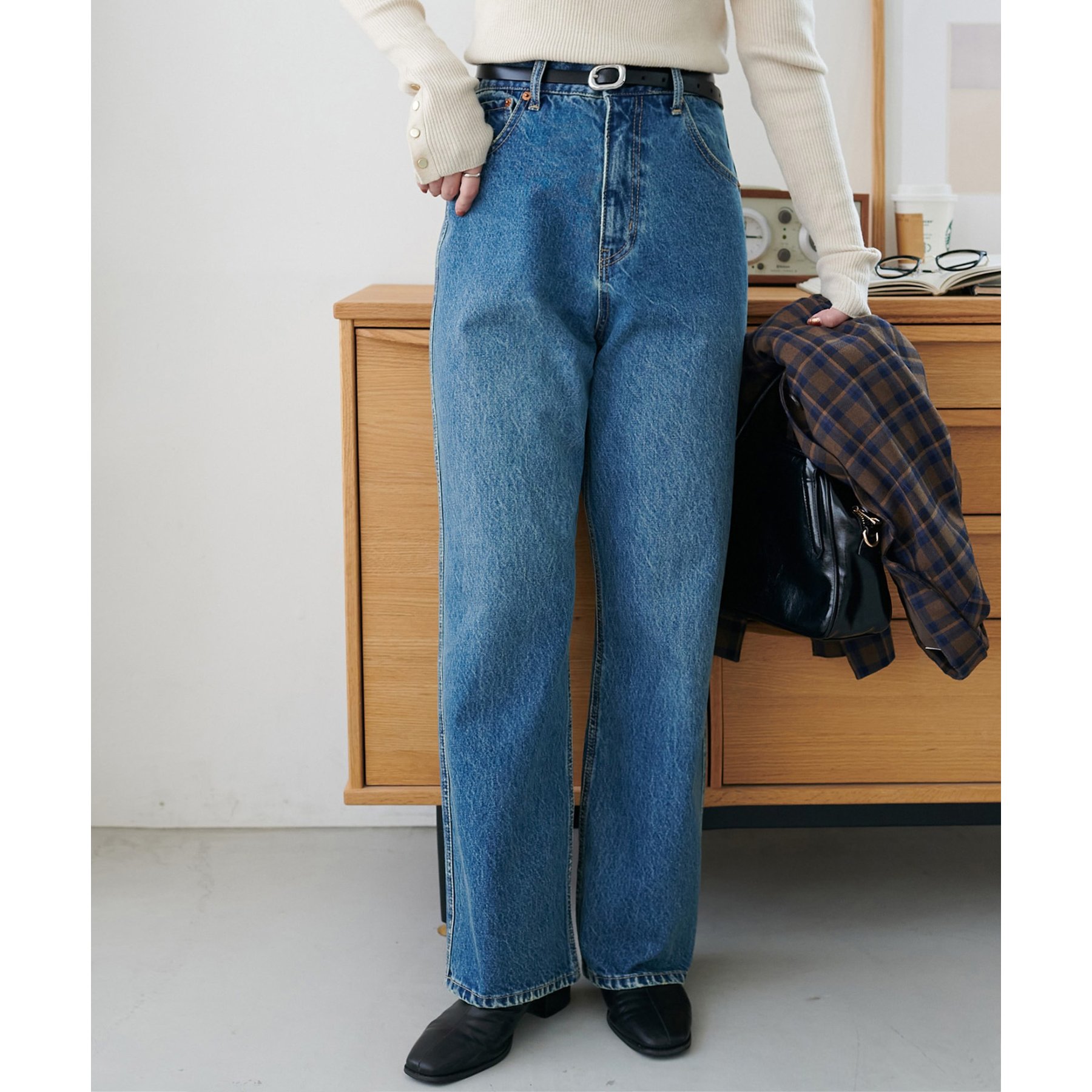 moaさん専用 まとめ買い(チェックポロシャツ＆ストレートデニムパンツ) moaさん専用 まとめ買い(チェックポロシャツ＆ストレートデニム