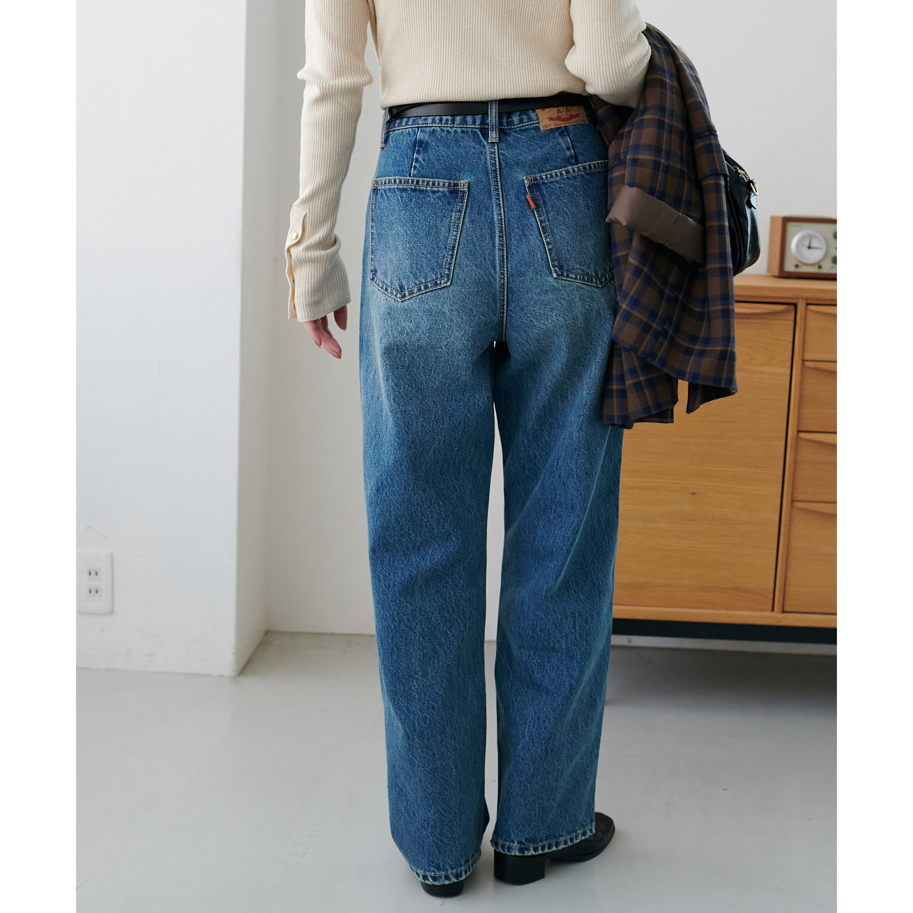 ビンテージ加工デニムストレートパンツ | ファッション通販