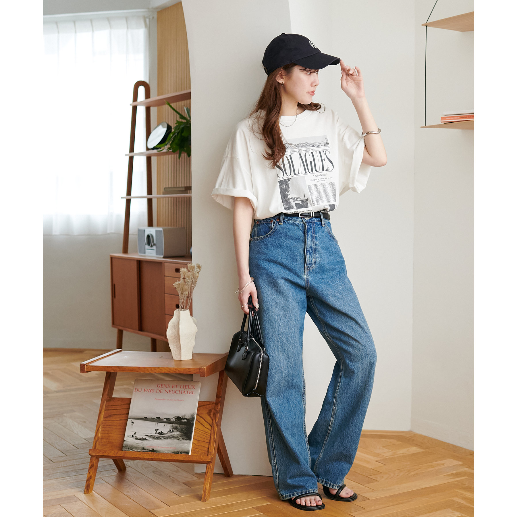 ビンテージ加工デニムストレートパンツ | ファッション通販