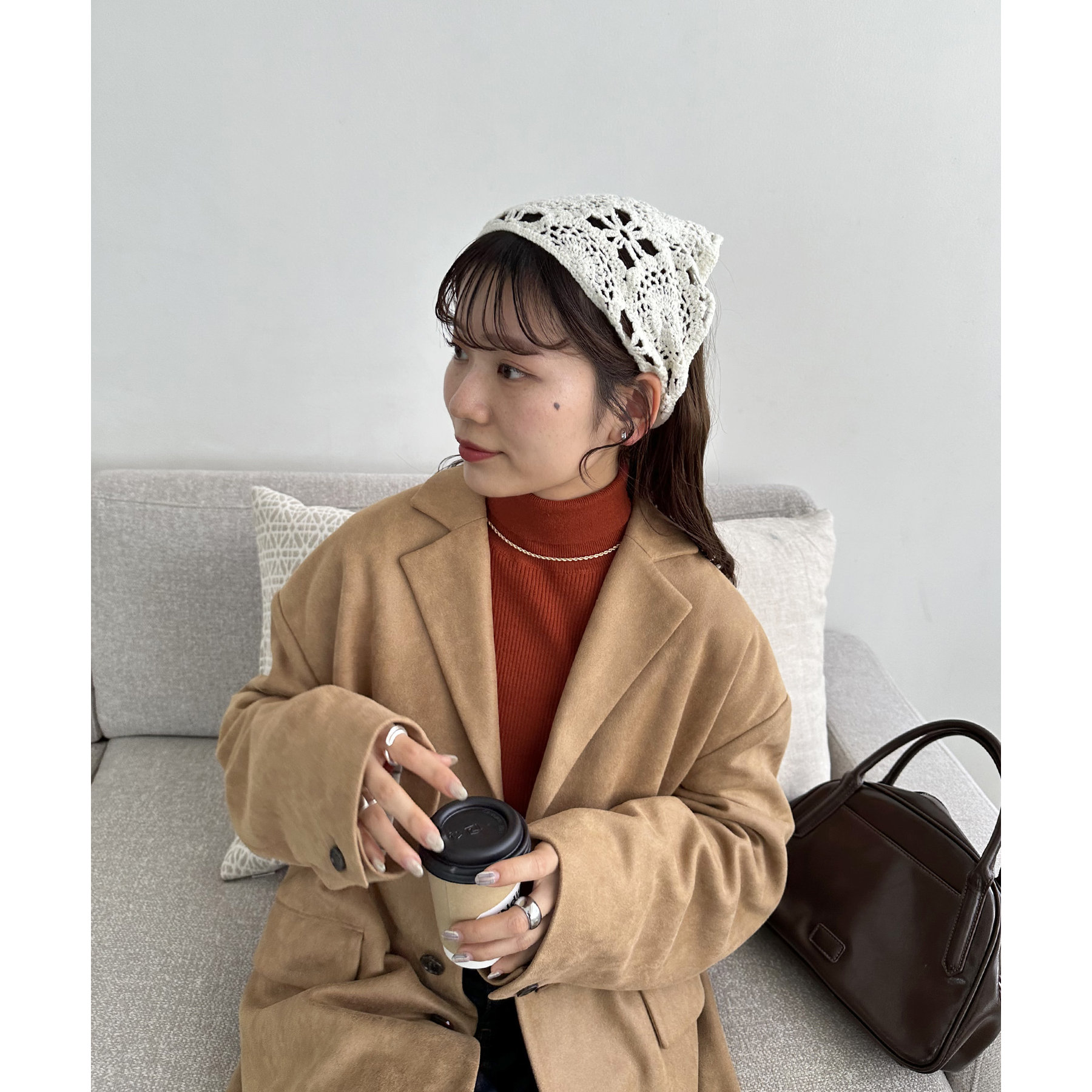 GASA バブーシュカ チェックシフォンバブーシュカ | ファッション通販サイト NUGU