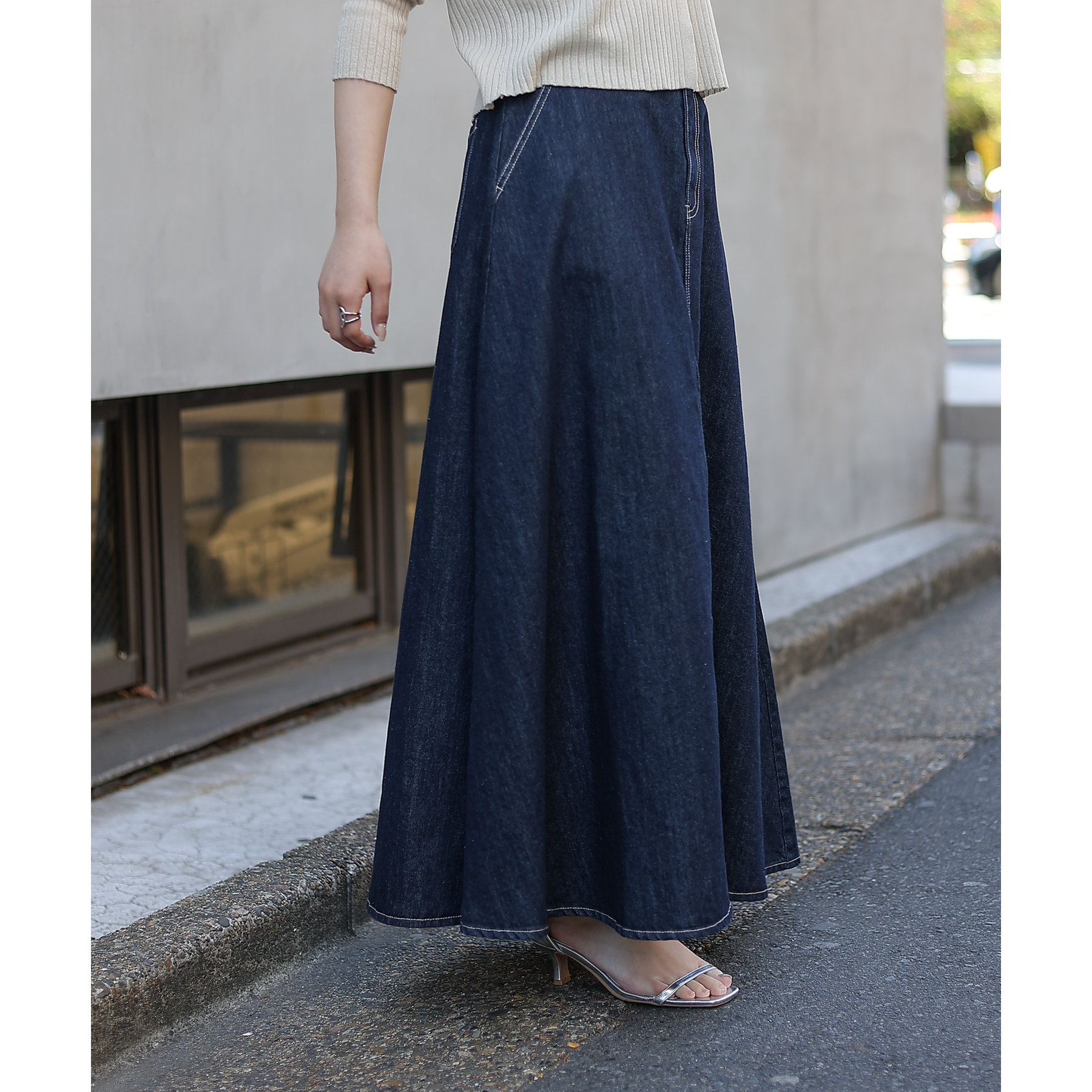 デニムフレアスカート | ファッション通販サイト NUGU