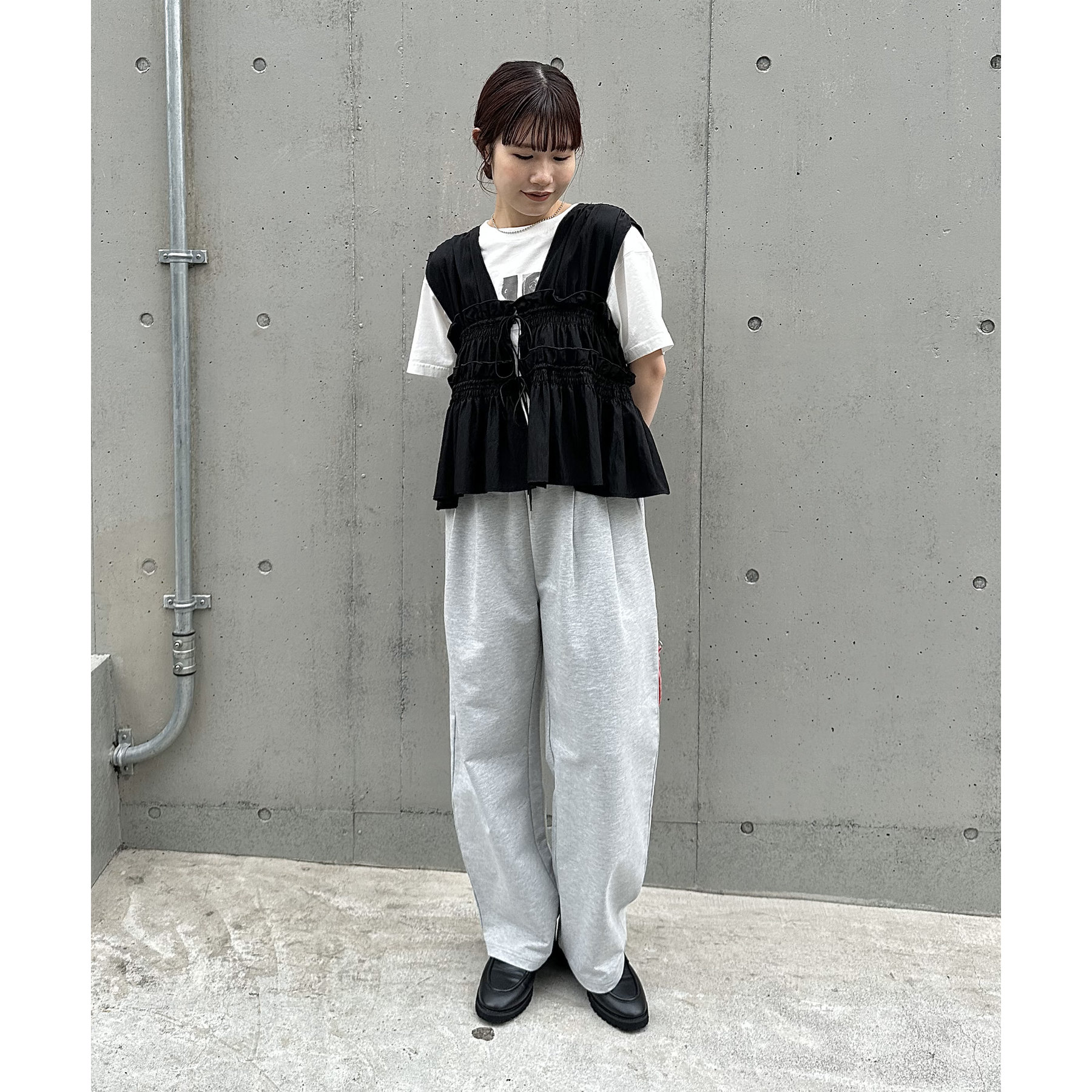 umm.】ギャザーリボン使いノースリ | ファッション通販サイト NUGU