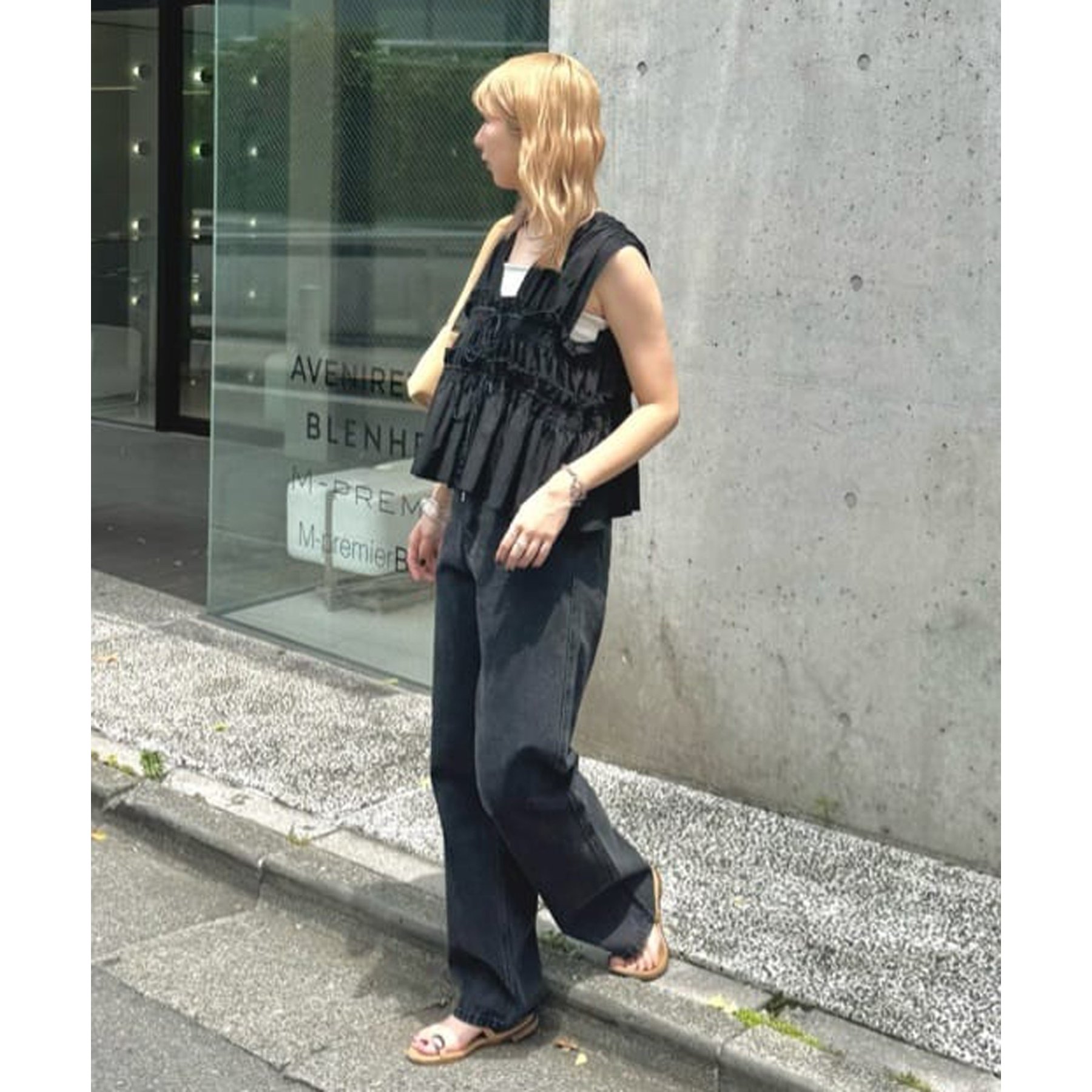 umm.】ギャザーリボン使いノースリ | ファッション通販サイト NUGU