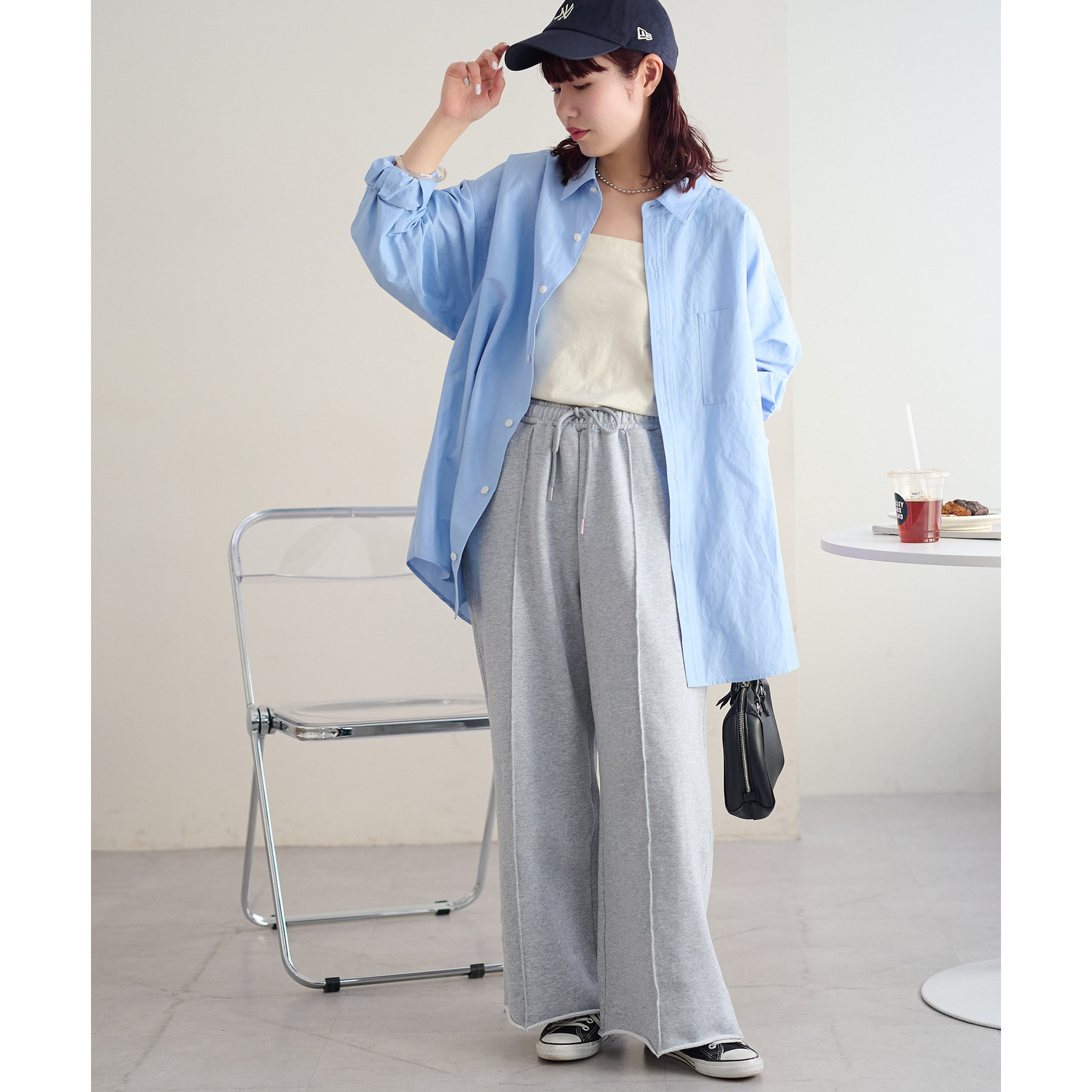 裏毛センタープレスワイドパンツ | ファッション通販サイト NUGU