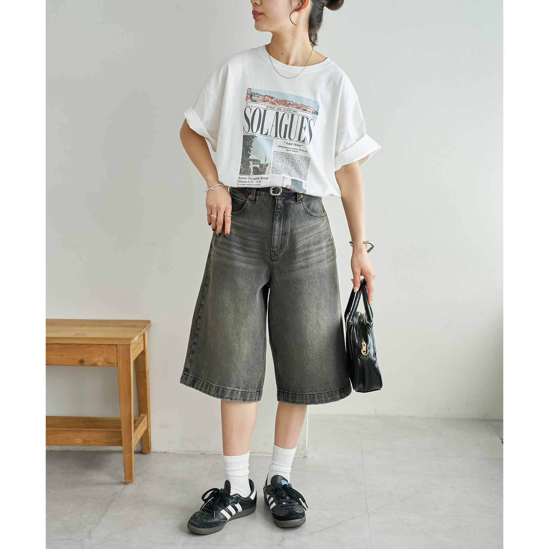 ビンテージ加工デニムハーフパンツ | ファッション通販サイト NUGU
