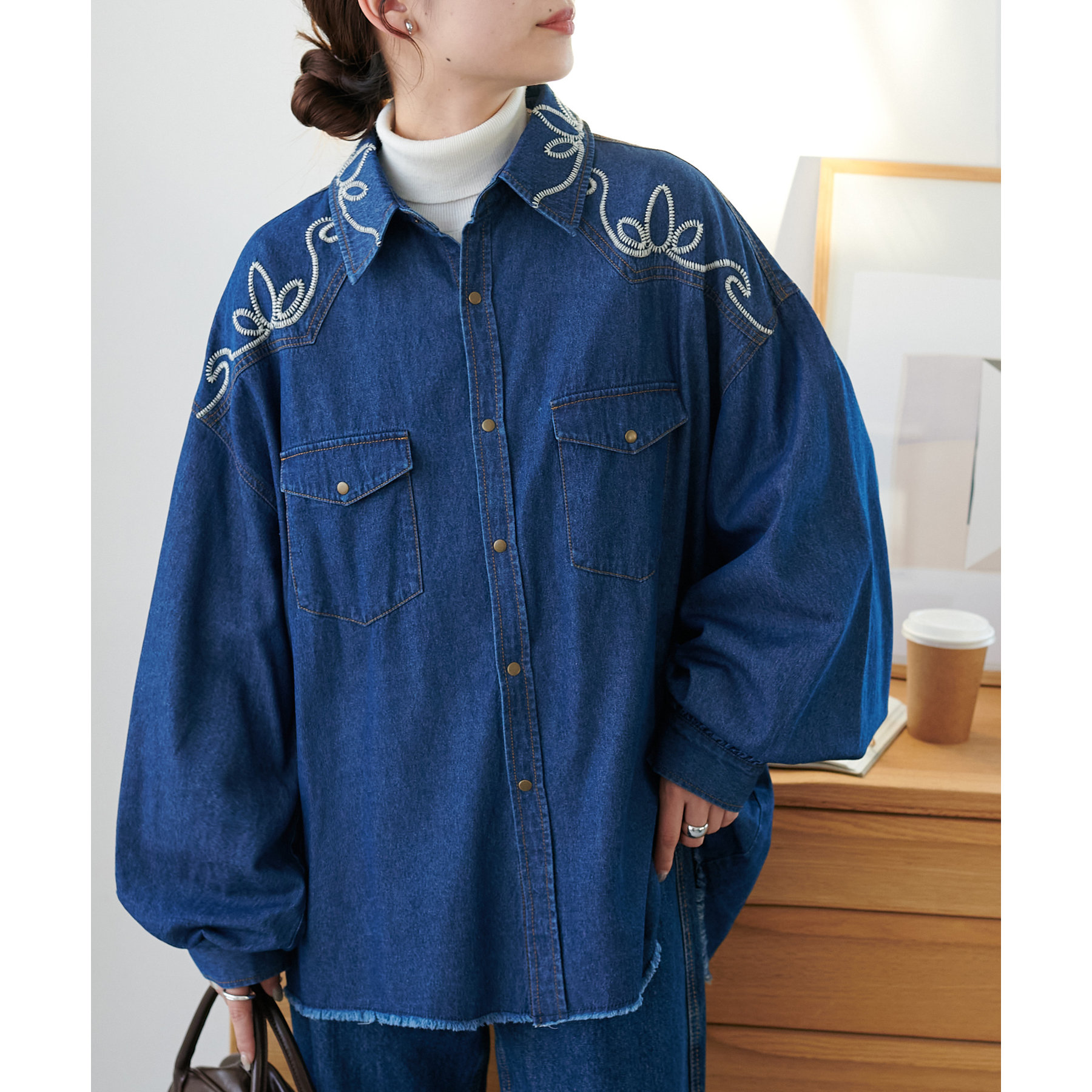 デニム刺繍ウエスタンシャツ | ファッション通販サイト NUGU