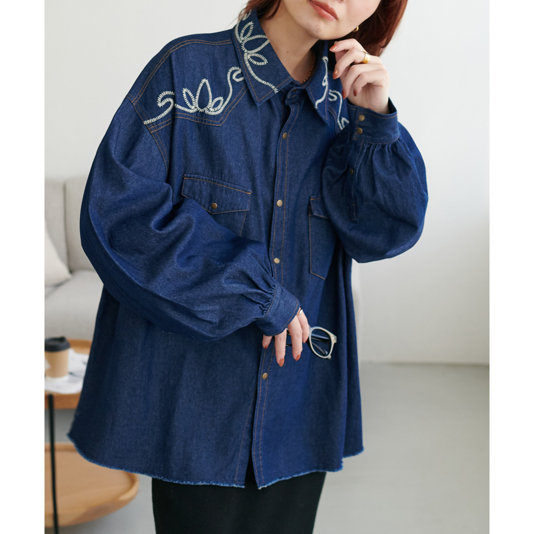True Religion - TREU RELIGION美品ビジュー釦ウエスタンデニム