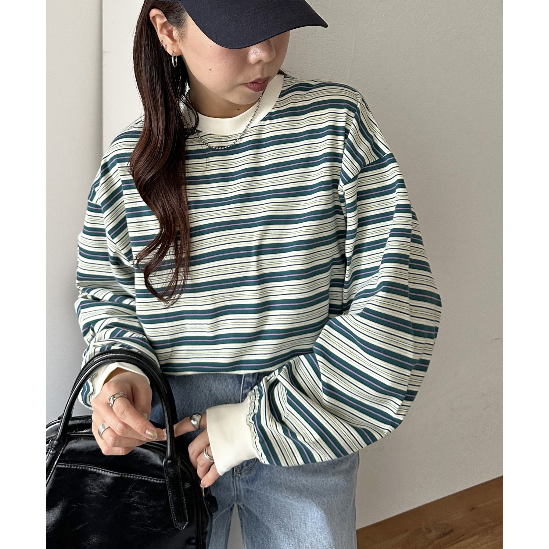 Salire♡ランダムボーダートップス カットソー | salire(サリア