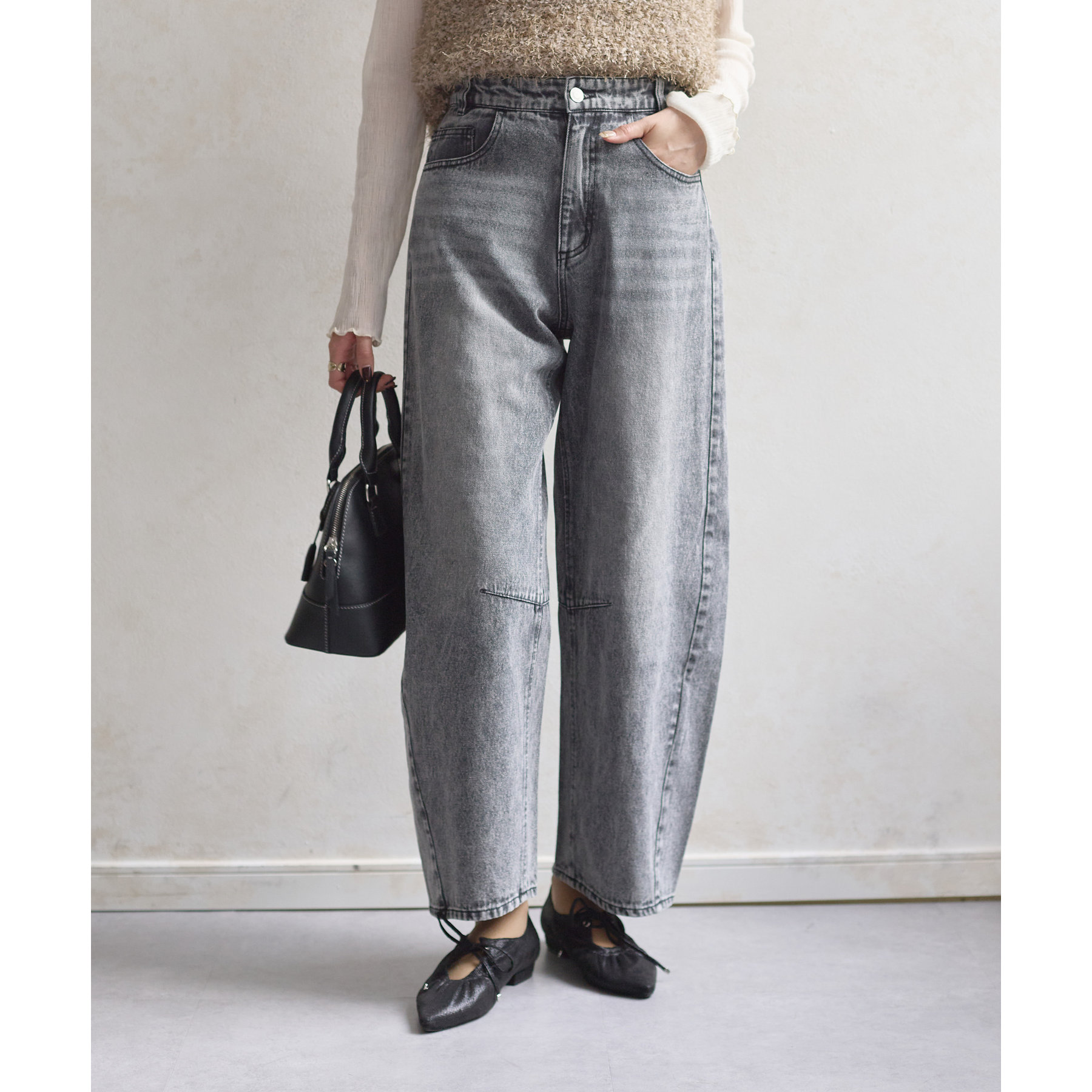 ゼヴォン ブルーデニム バレルレッグパンツ バレルデニムパンツ | ファッション通販サイト NUGU