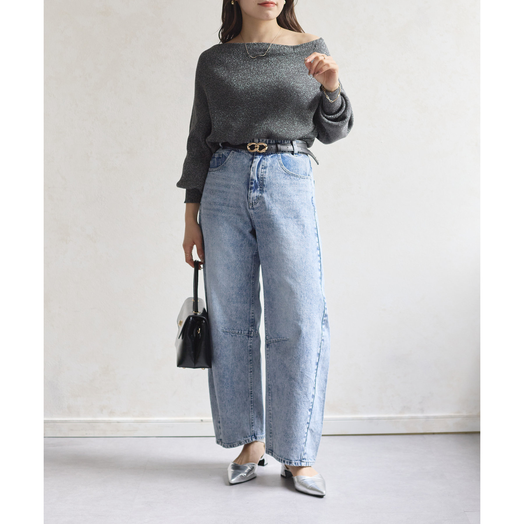 ゼヴォン ブルーデニム バレルレッグパンツ セール】バレルデニムパンツ（その他パンツ）｜Thevon（ゼボン