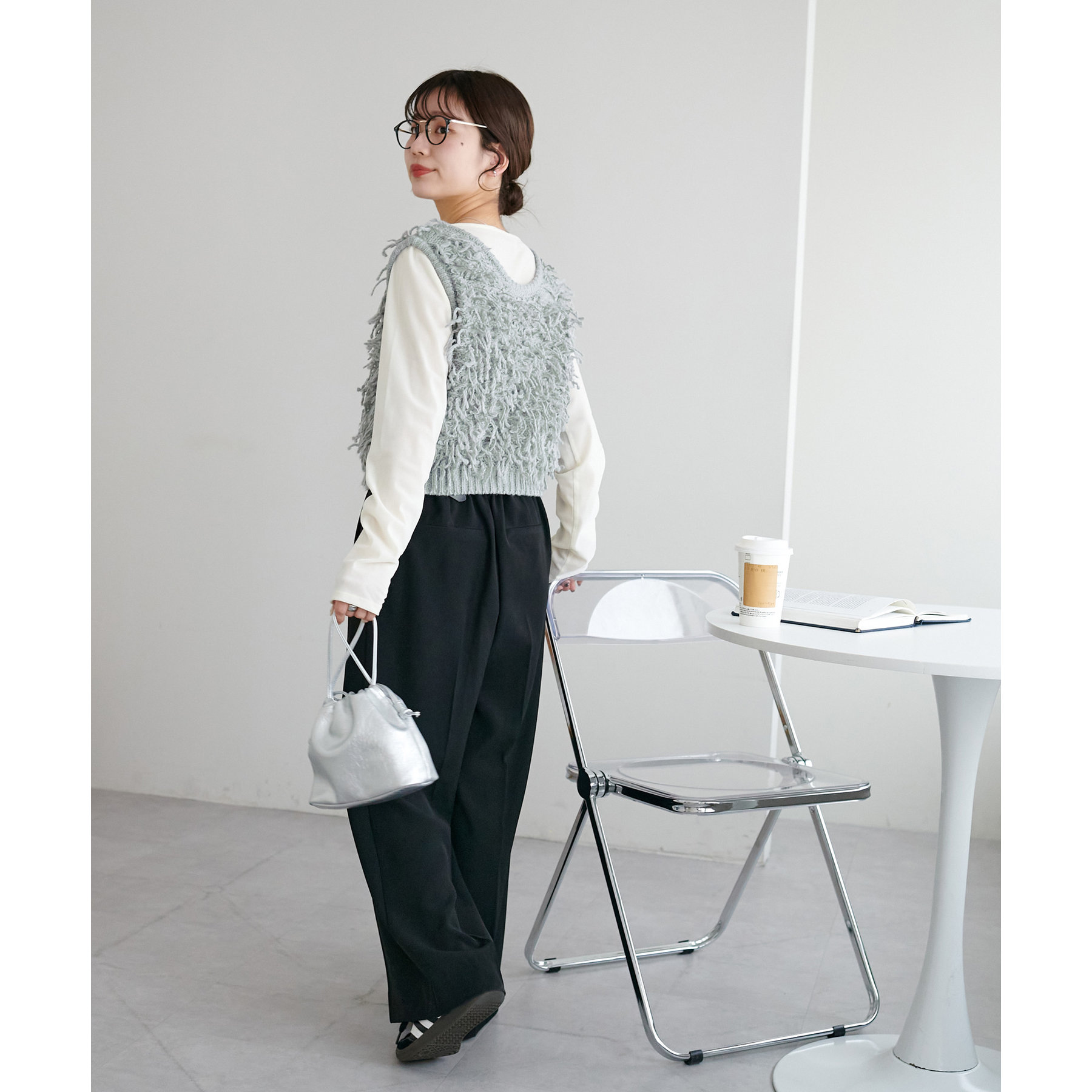 ESPEYRAC(エスペラック) 裾フリンジニットベスト（ベスト