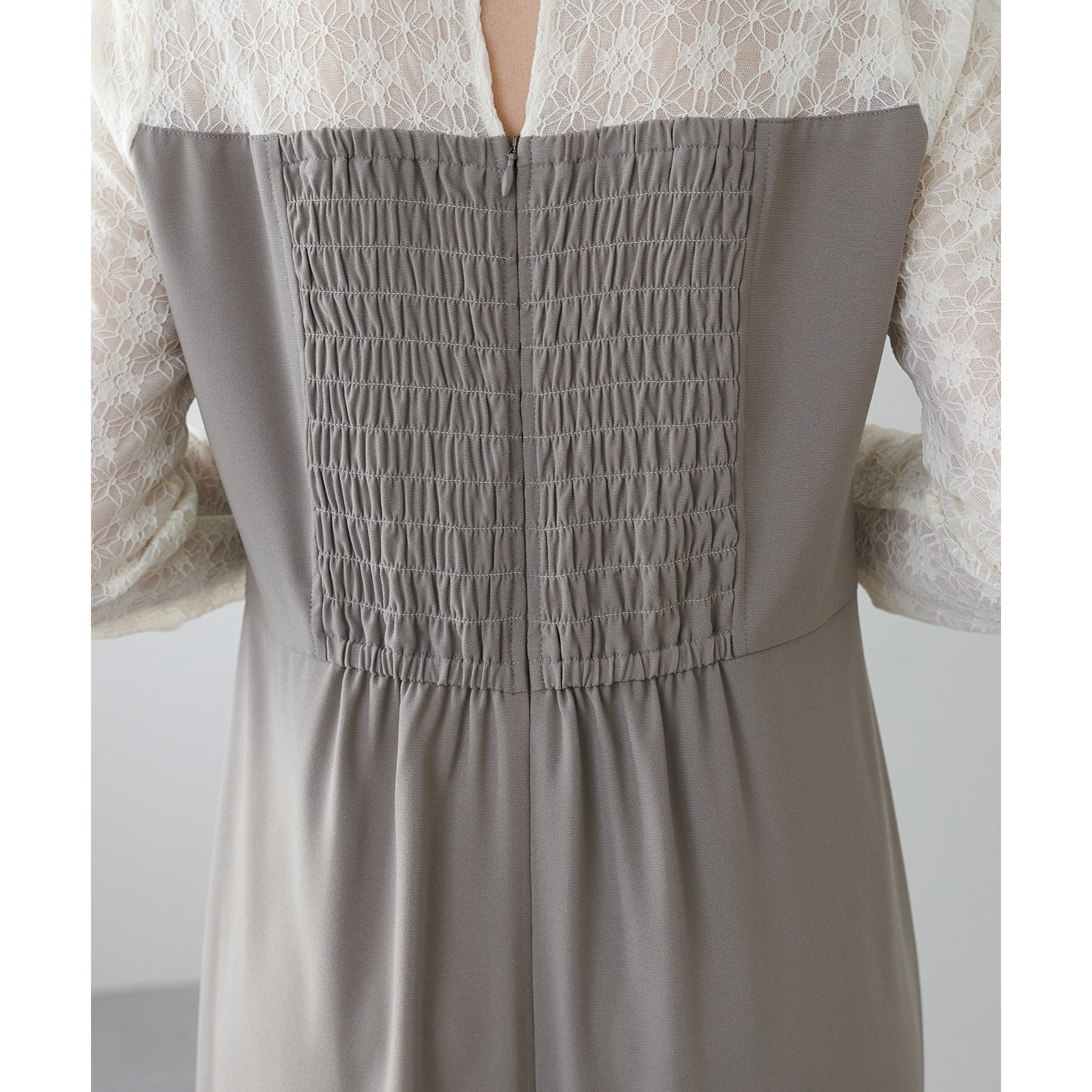 オケージョン】レース切替コクーンワンピース | ファッション