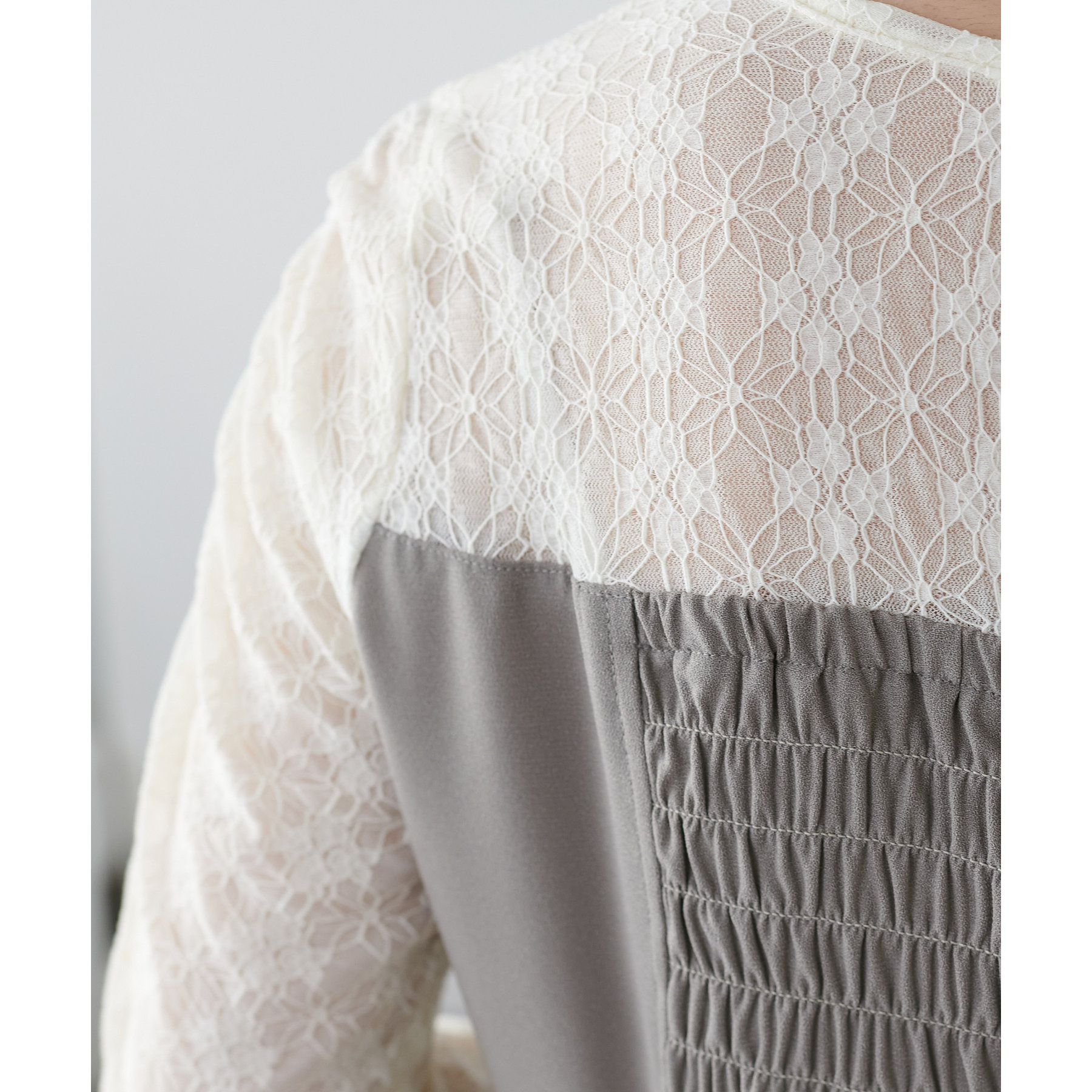 オケージョン】レース切替コクーンワンピース | ファッション