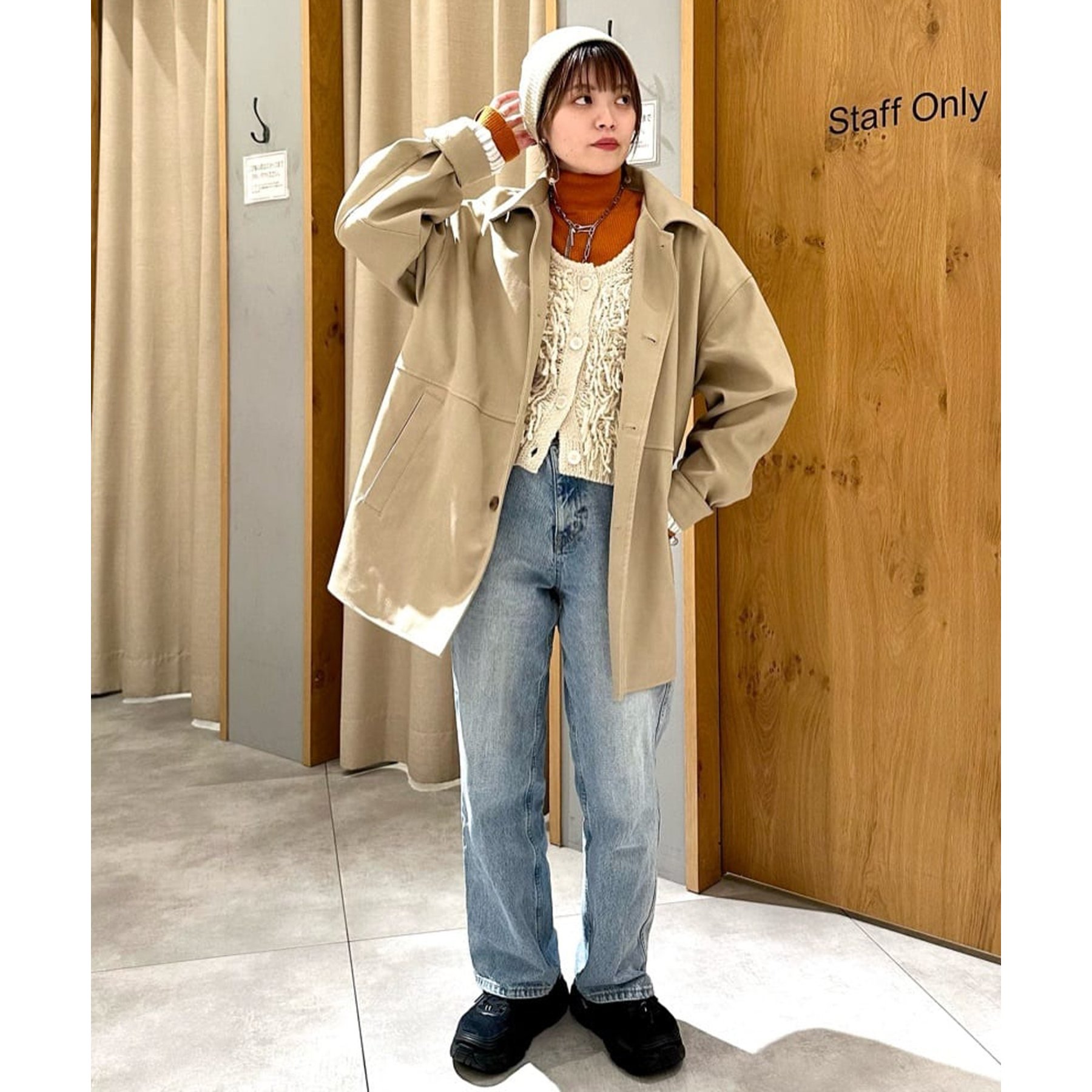 新色追加！/ユニセックス】フェイクスエードショートコート