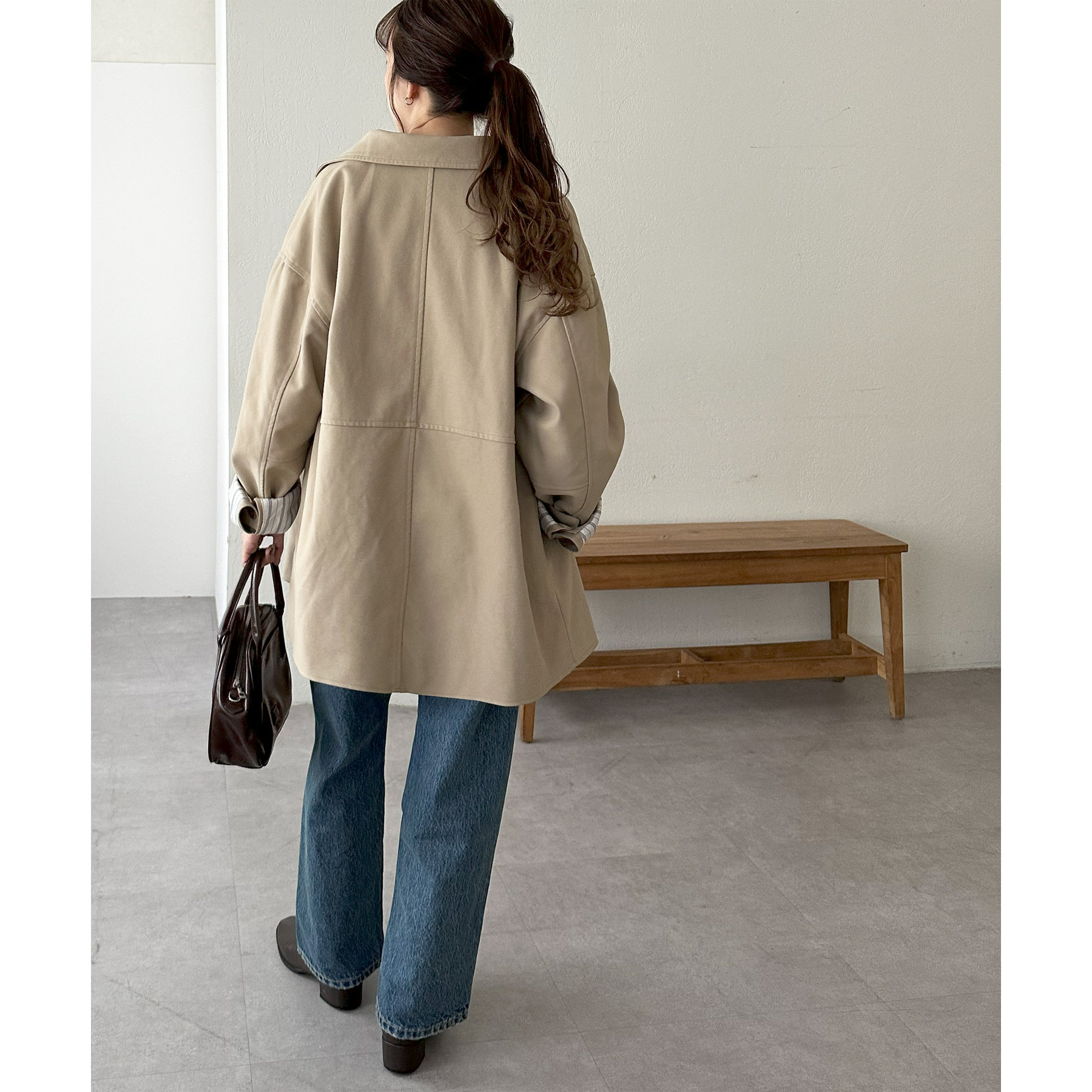 ユニセックス】フェイクスエードショートコート | ファッション