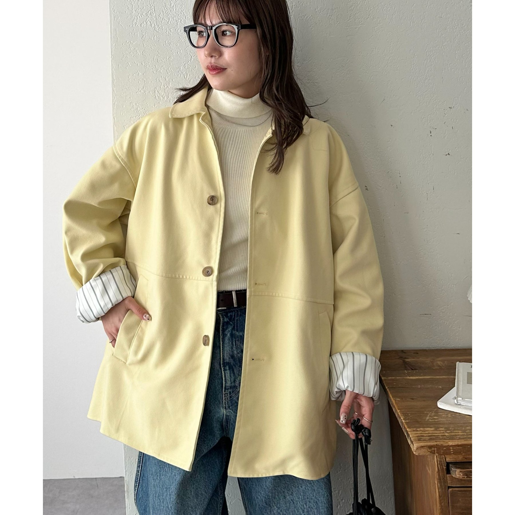 新色追加！/ユニセックス】フェイクスエードショートコート