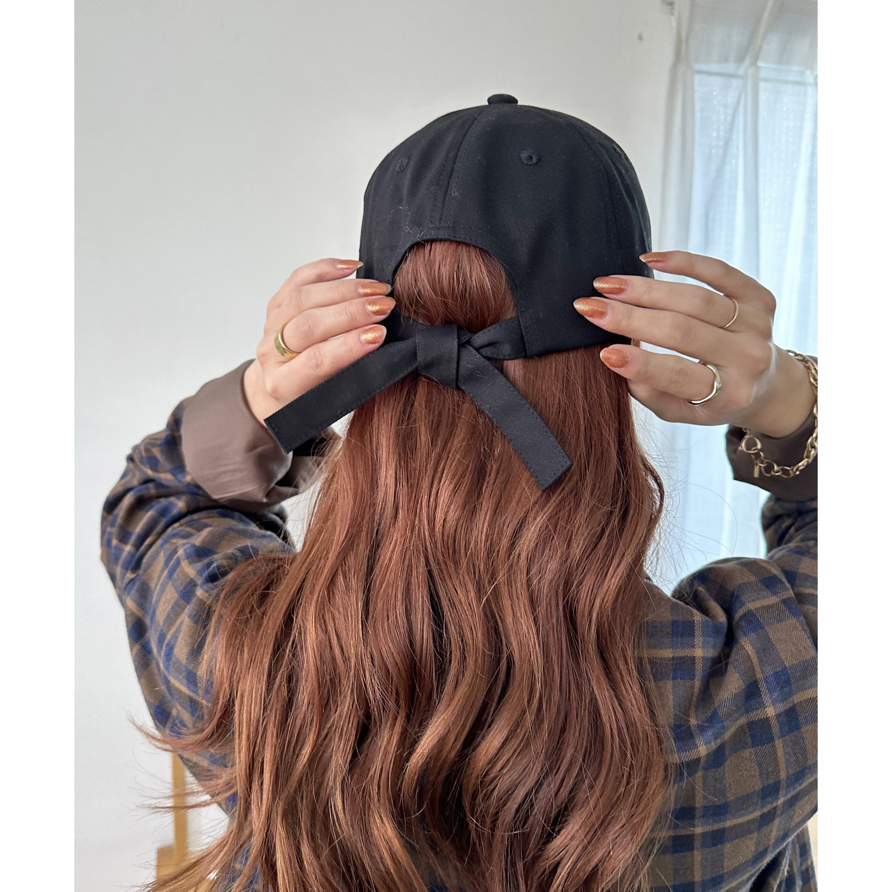 バックリボン刺繍キャップ | ファッション通販サイト NUGU