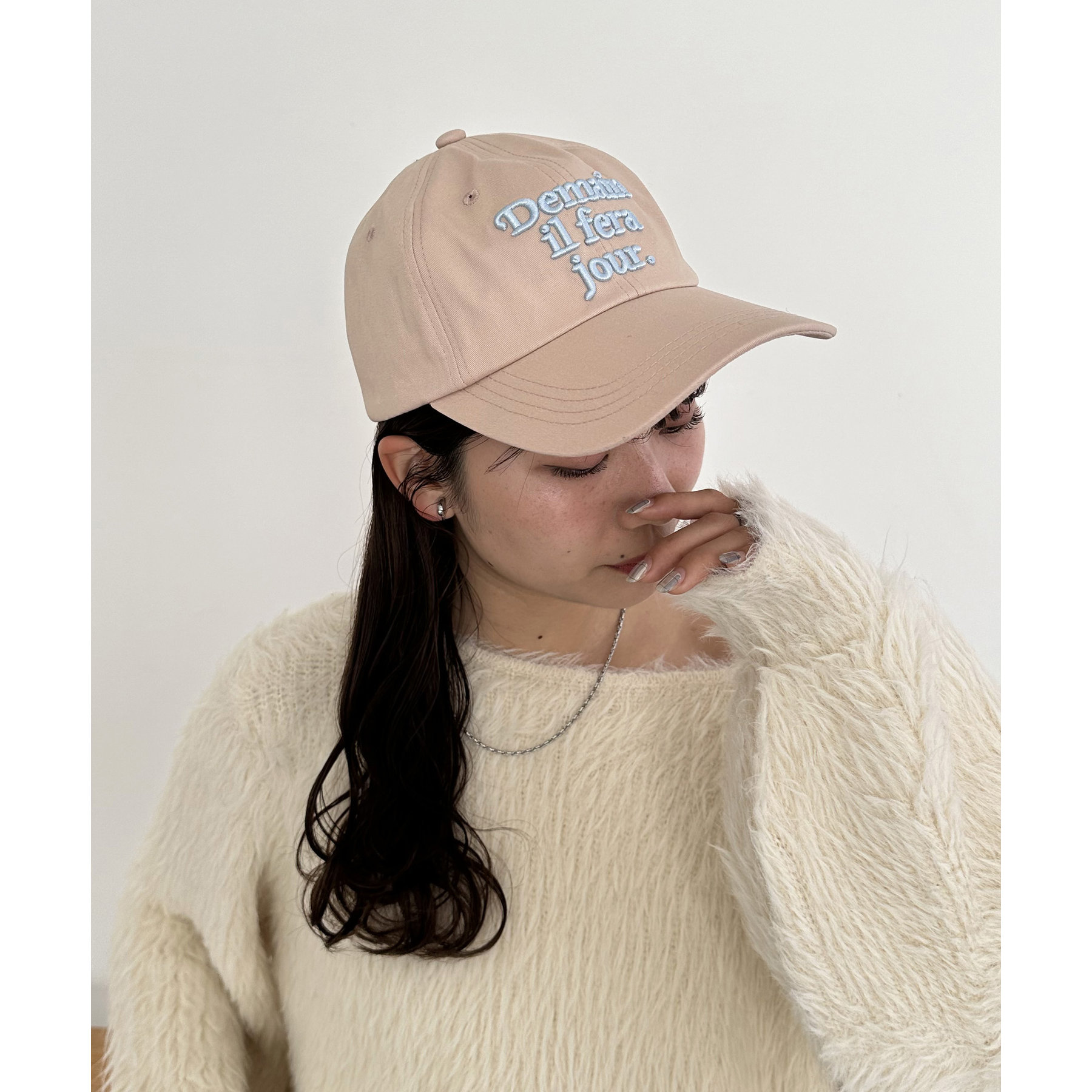 SHRIMPS リボン刺繍キャップ 国内未入荷 甘めカジュアル。リボン刺繍キャップ/帽子[品番：FI000008534