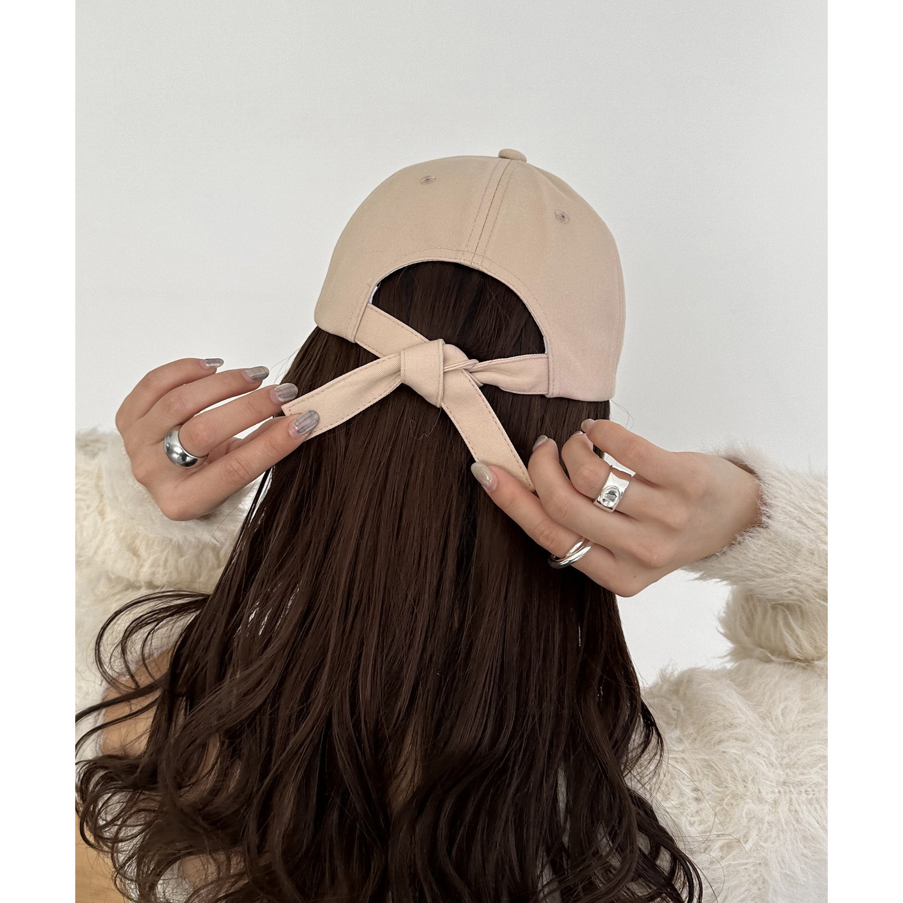 バックリボン刺繍キャップ | ファッション通販サイト NUGU