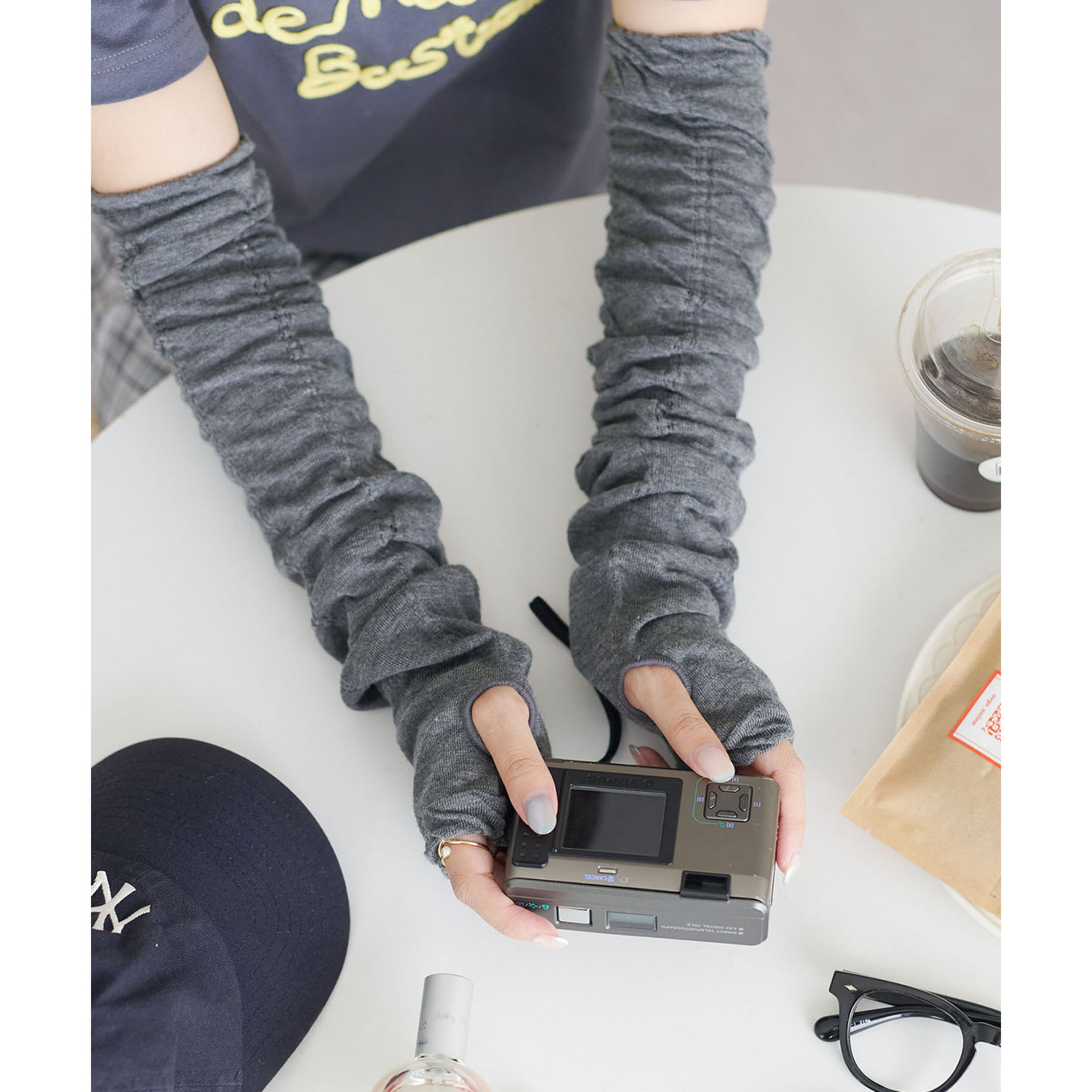 DimMoire ディムモアール デニムアームカバー Gray アームカバー | DimMoire