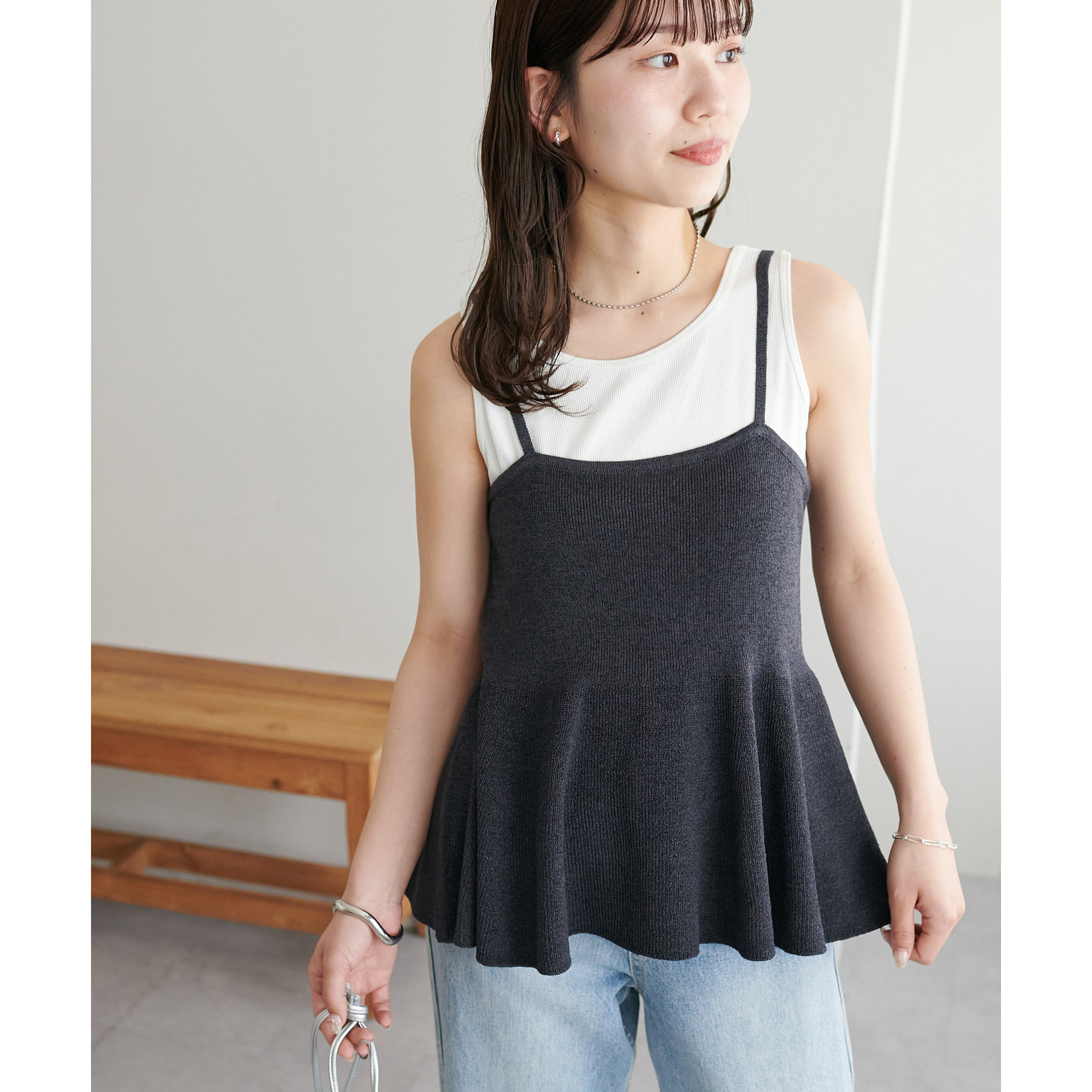 WEB限定】ラメペプラムキャミ | ファッション通販サイト NUGU