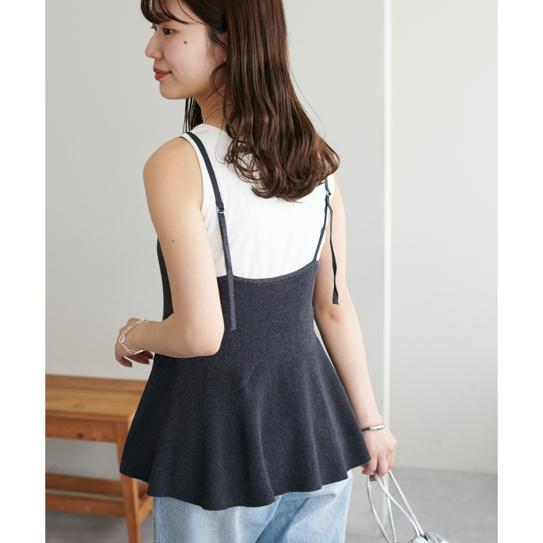 Petal Tulleペプラムキャミソール Petal Tulleペプラムキャミソール 楽天市場】パールキャミ