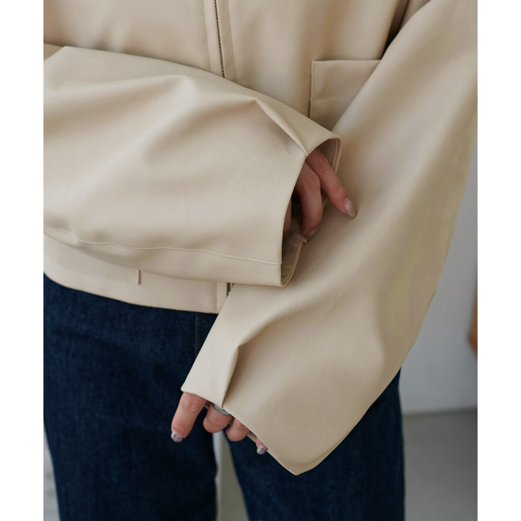 フェイクレザーショートジャケット | ファッション通販サイト NUGU