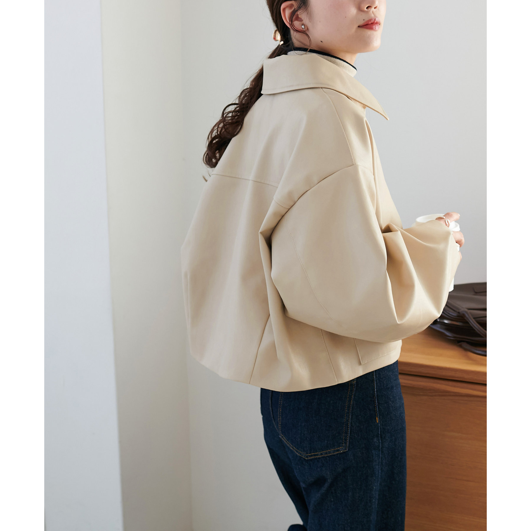 フェイクレザーパデッドジャケット | ファッション通販サイト NUGU