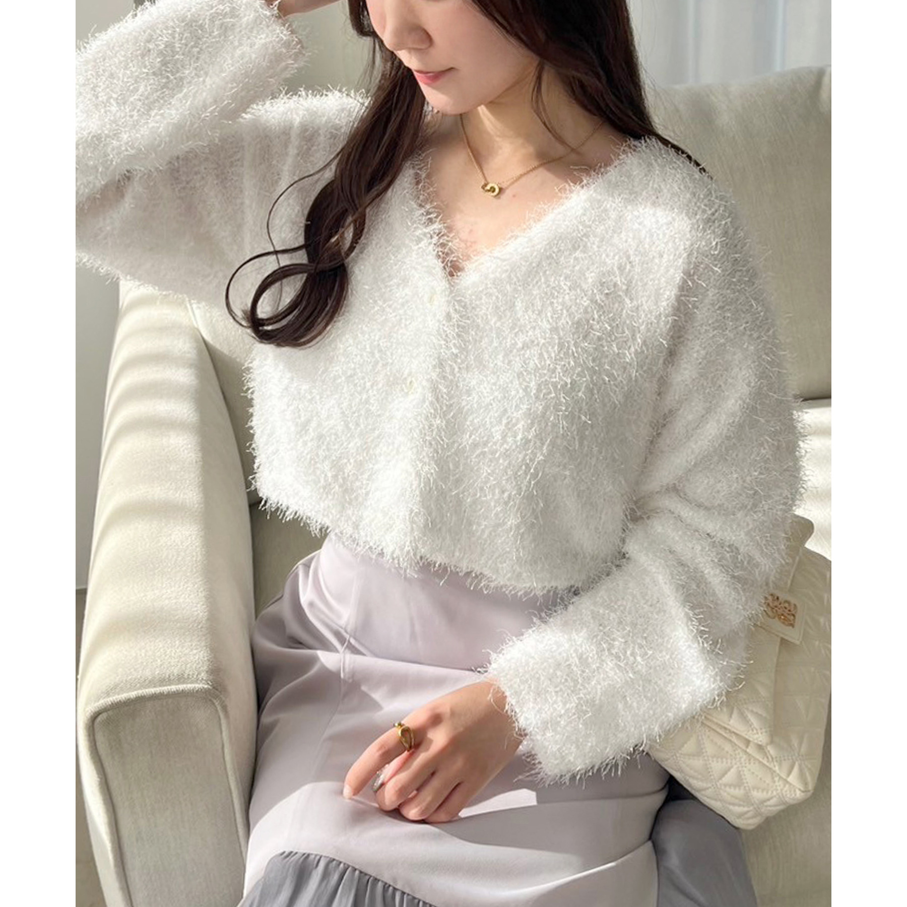 フェザーショートカーディガン | ファッション通販サイト NUGU
