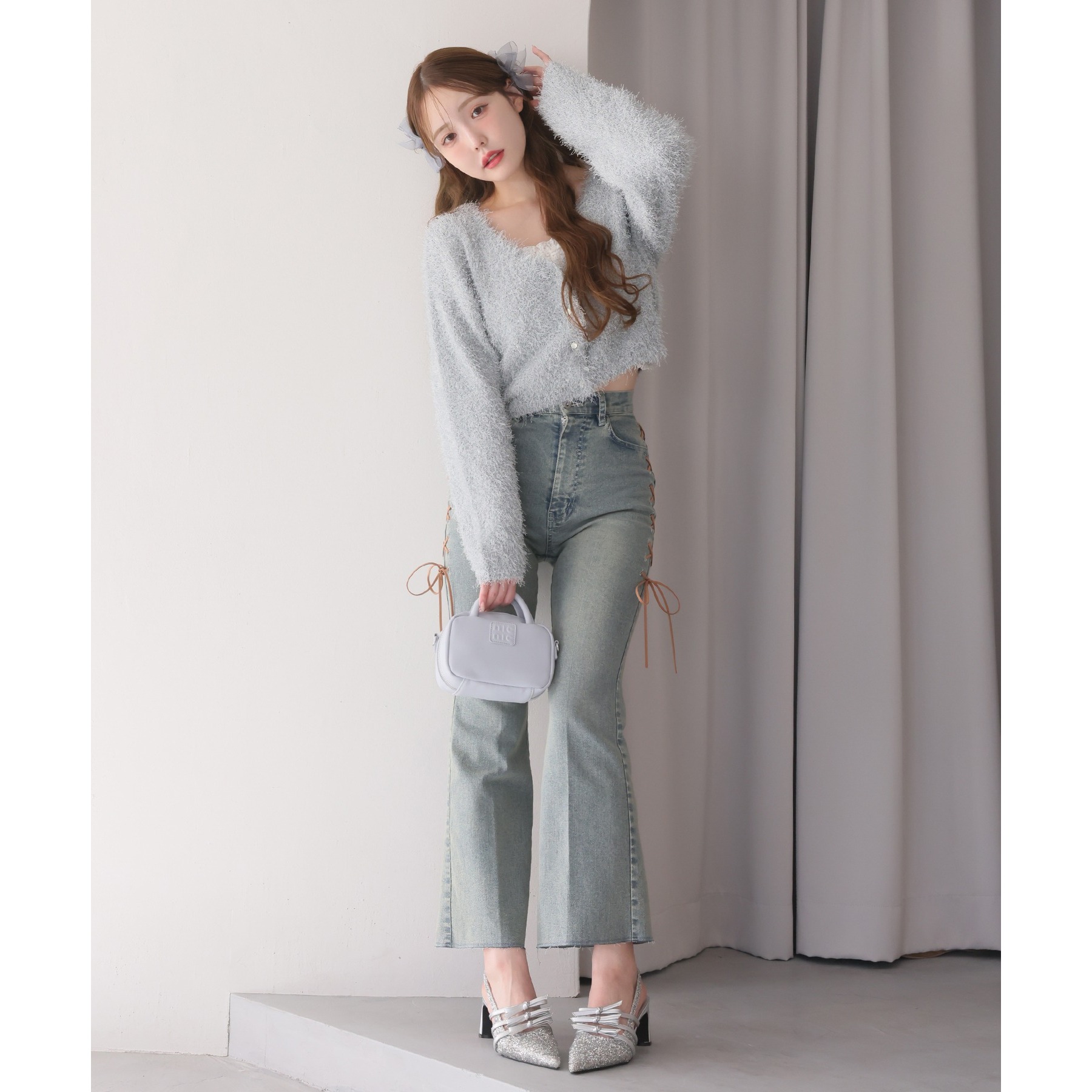 フェザーショートカーディガン | ファッション通販サイト NUGU