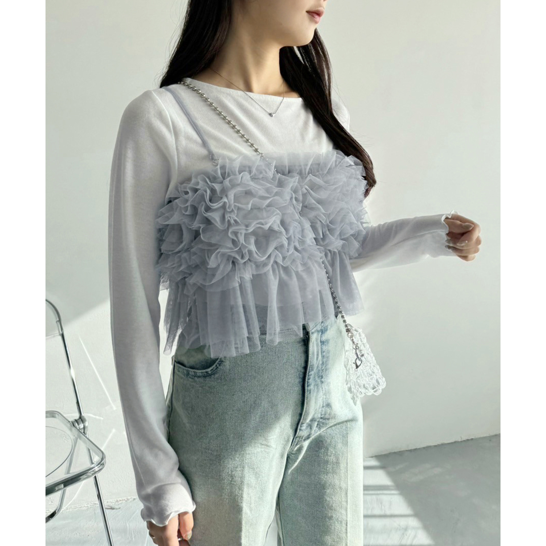 neith. Tulle Multi Top 【GLAY】ビスチェチュール neith. Tulle Multi Top 【GLAY】ビスチェチュール Multi Tulle