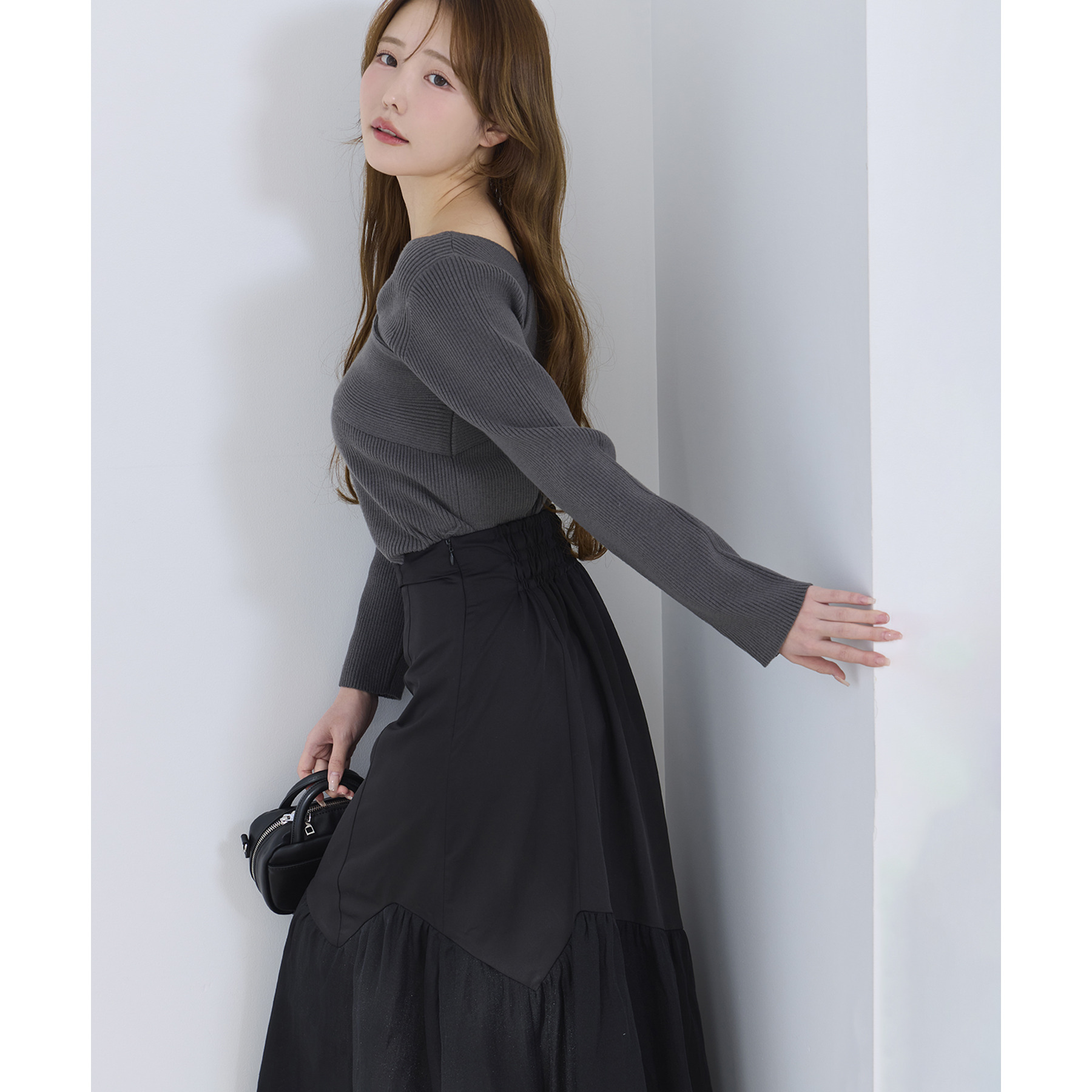 NICE CLAUPイレヘムティアードロングワンピース one after another NICE CLAUP｜【Black collection】イレヘム