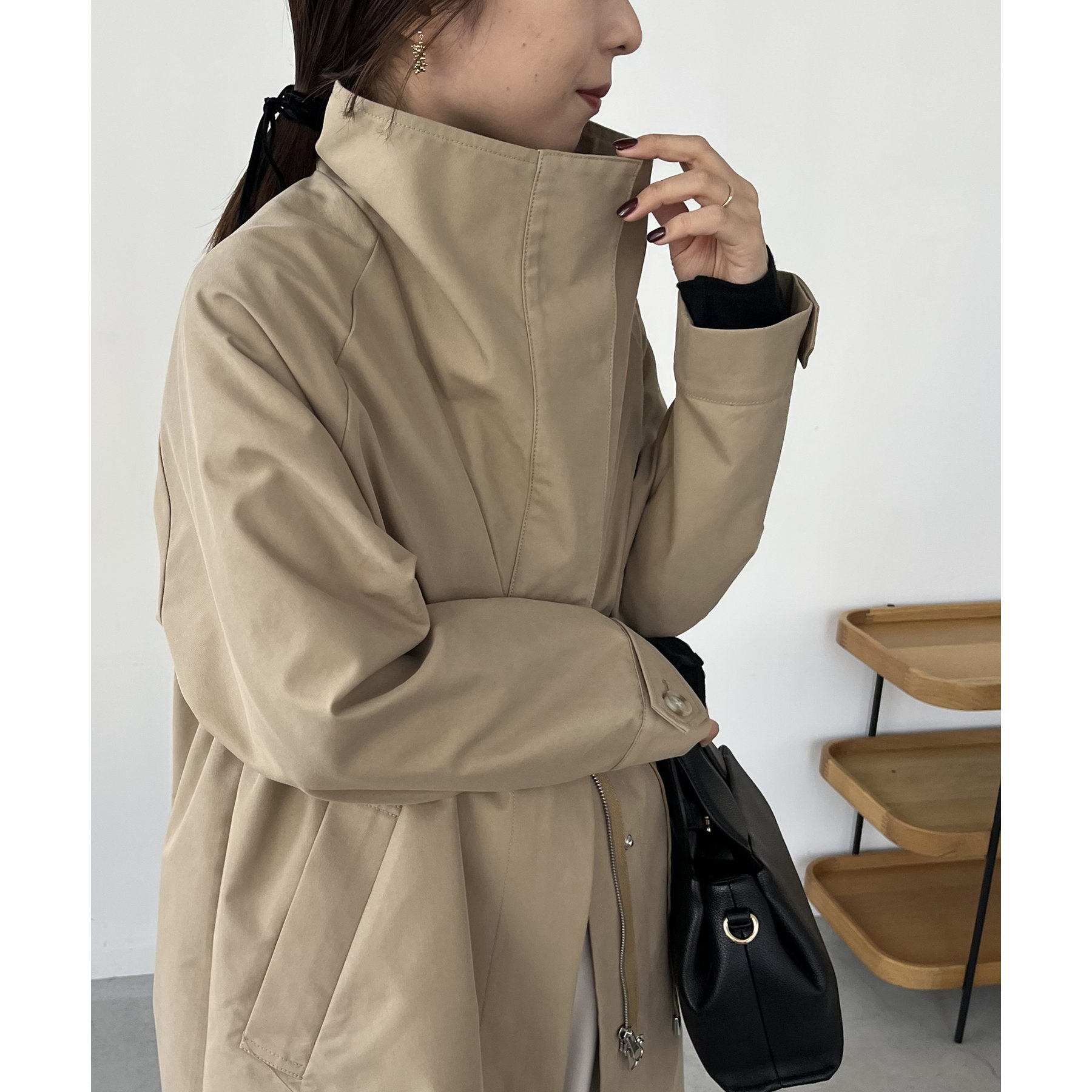完売品！　ドロストスタンドコート　サイズ36 完売品！ドロストスタンドコートサイズ36