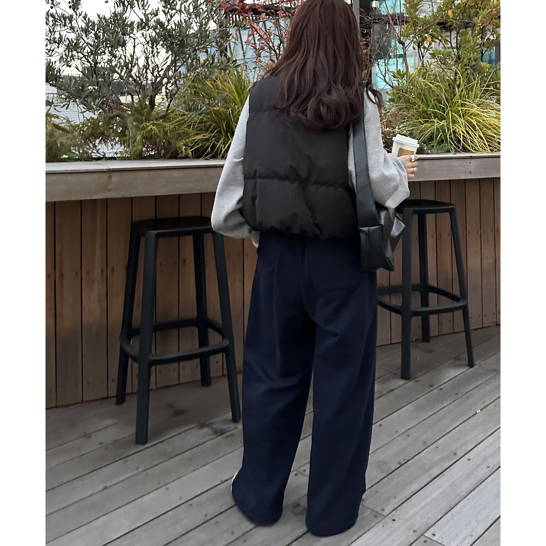 スウェットパンツ HUECLOSET Track Wide Training Pants SE379 ユニセックス】ワンポイント刺繍ワイドスウェットパンツ