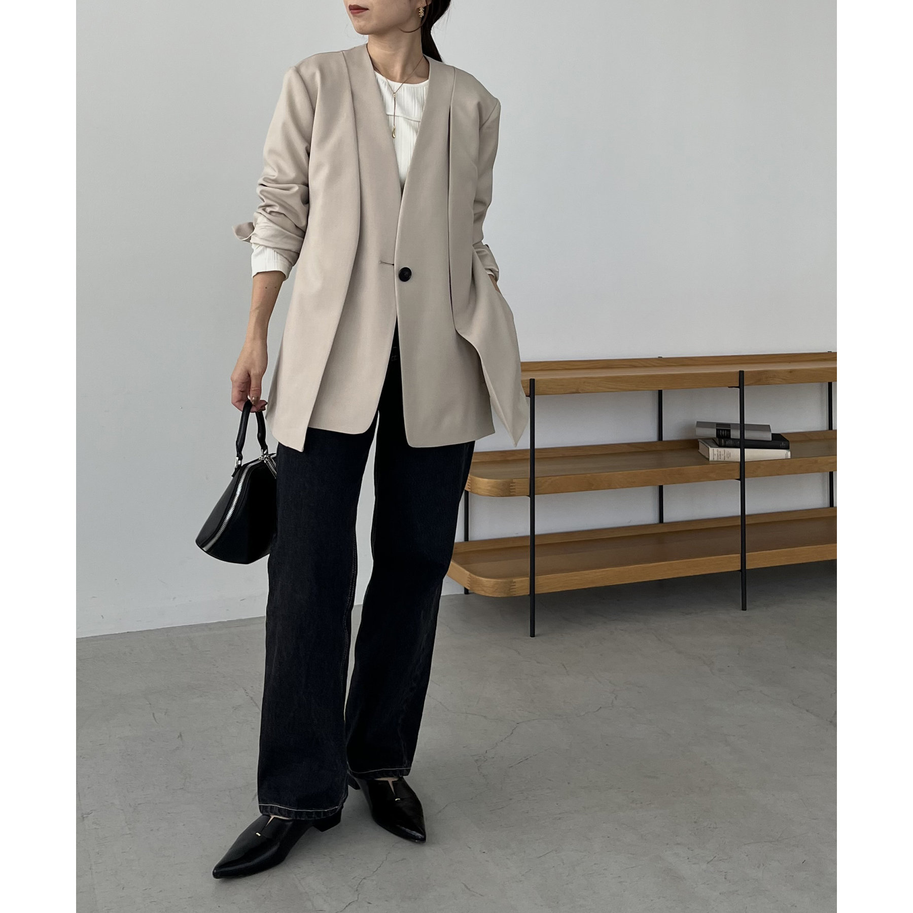 CAPRICIEUX LE'MAGE 【C.L】スリットスリーブジャケット 再販】〈C.L〉スリットスリーブジャケット | CAPRICIEUX LE'MAGE