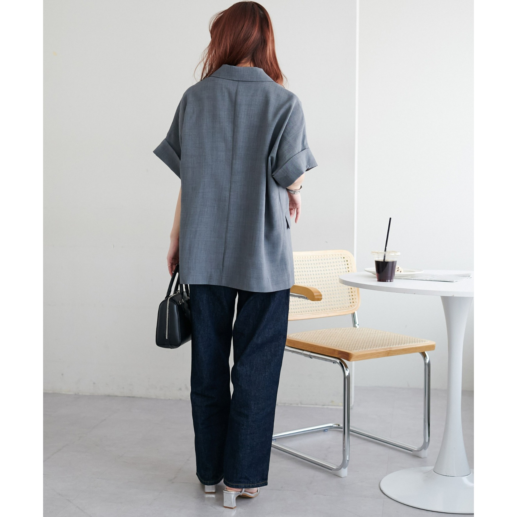 専用です　新品　ヤマダヤ　ダークグレー 半袖シャツ セール】最高シャツ 半袖ワイシャツ 形態安定 ワイドカラー