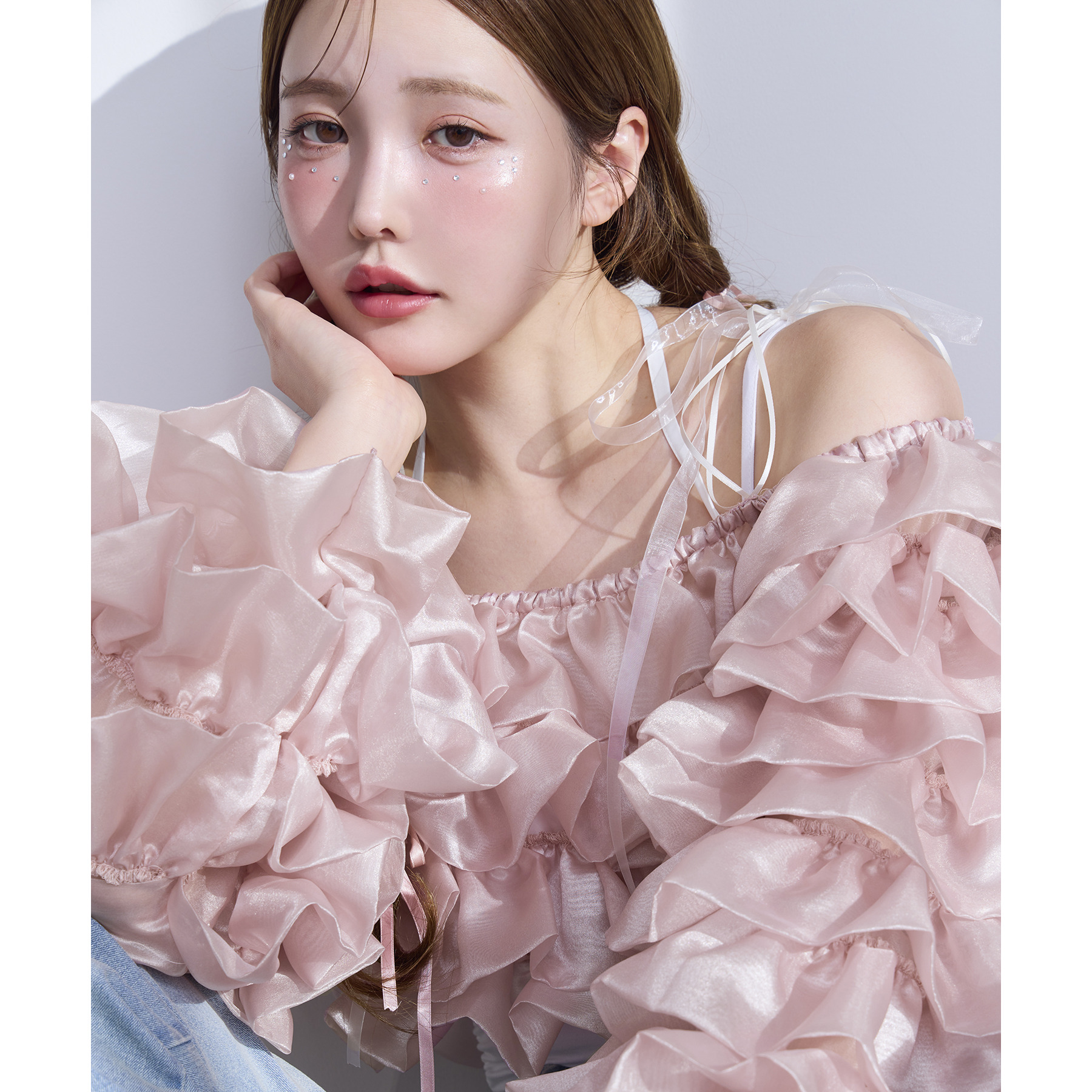 Dreamy collection】オーガンジーフリルブラウス | ファッション