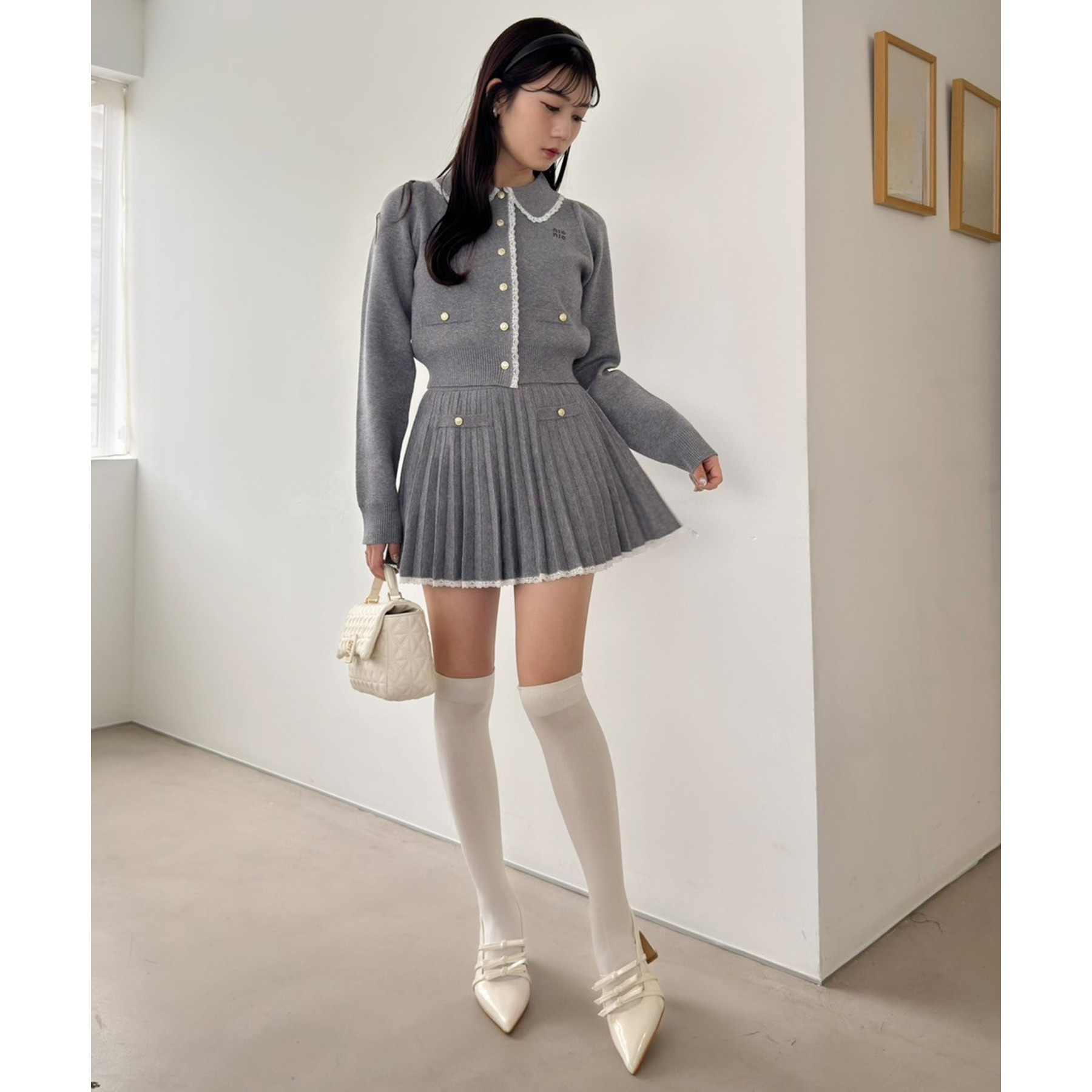 リボン付きポインテッドストラップシューズ | ファッション通販
