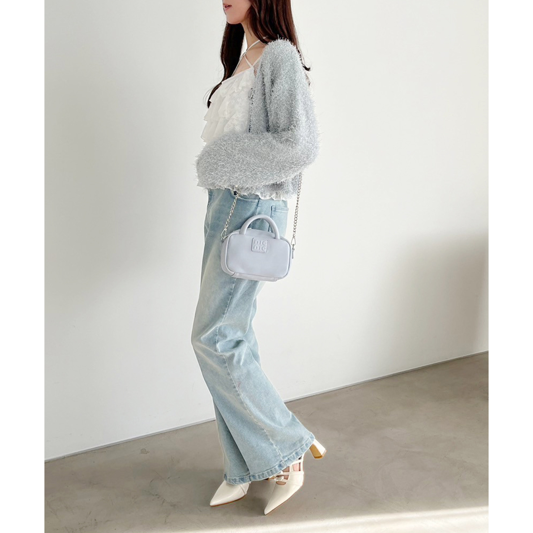 新品 未使用 完売品 Shushutong リボンボリューム トップス SHUSHUTONG ruffle sling top aw21to02 grey