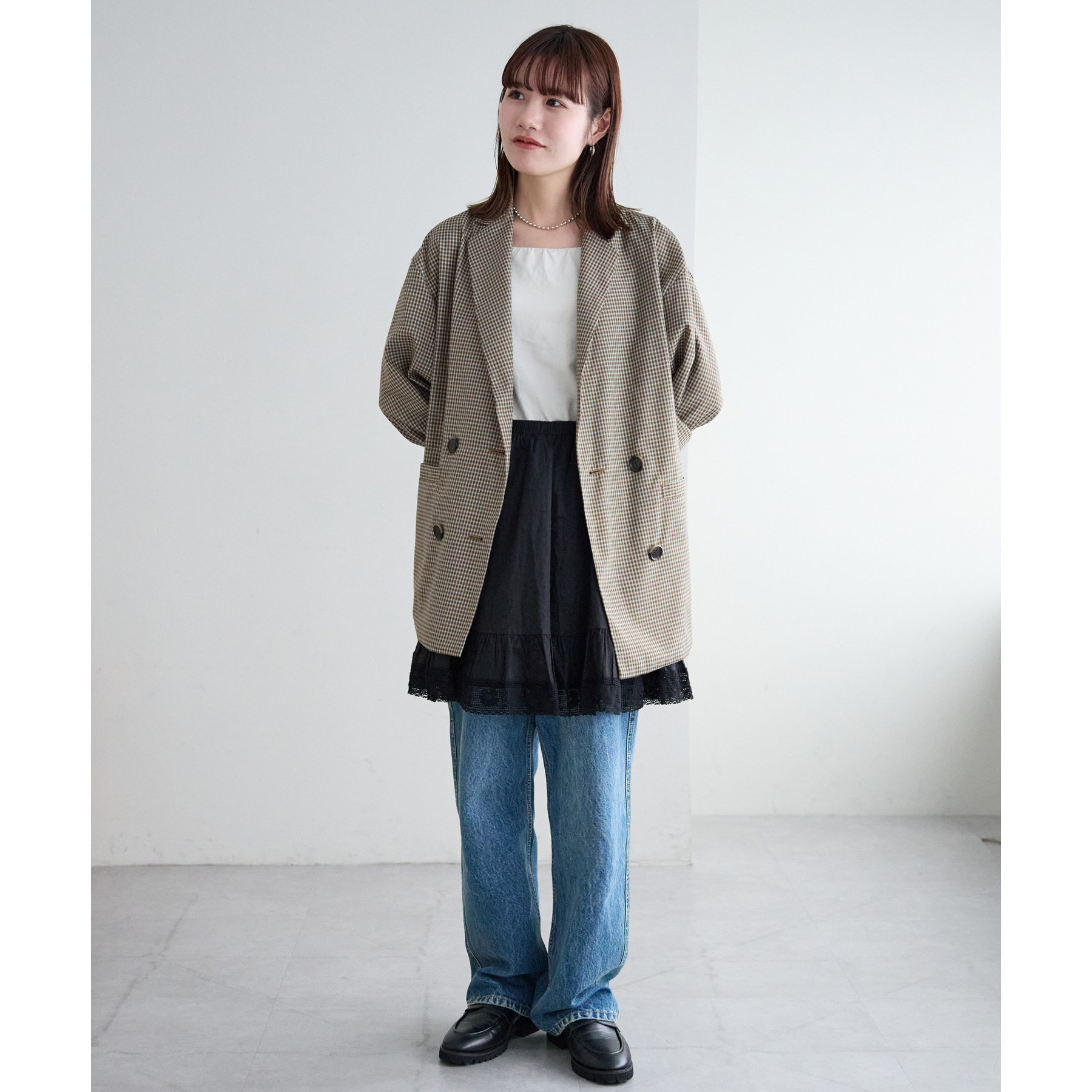 チェックテーラードジャケット | ファッション通販サイト NUGU