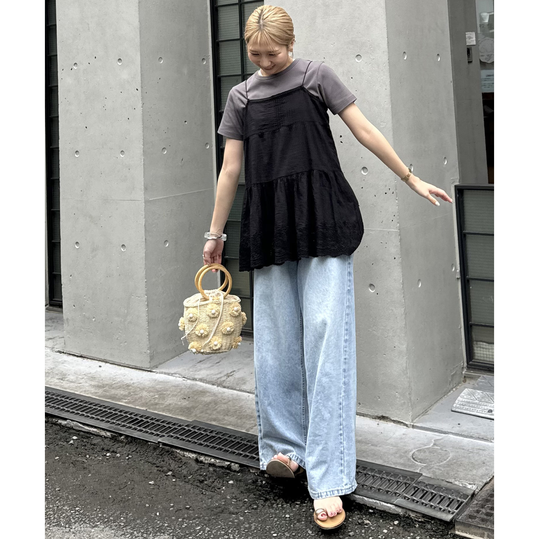 シフリーembroideryチュニックキャミ　searoomlynn ≪今っぽ最旬トップス≫【umm.】刺繍キャミチュニック