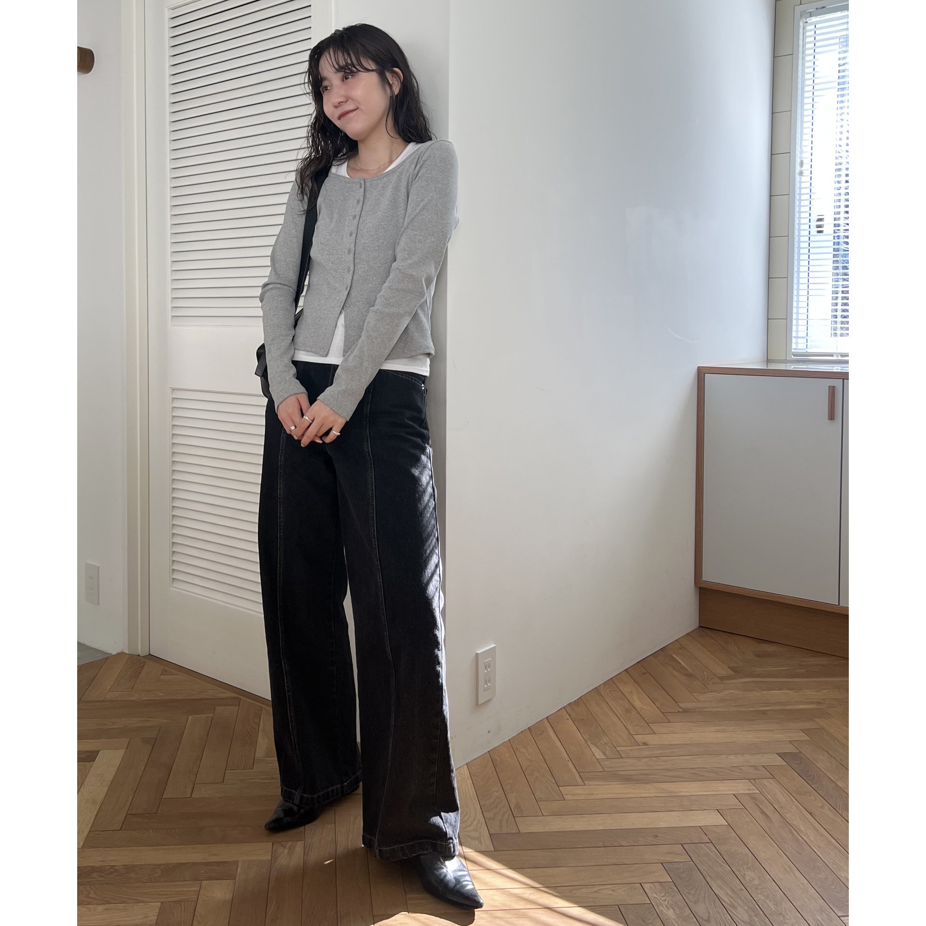 【yao企画】タンクSETリブカーディガン　グレー yao企画】タンクSETリブカーディガン | ファッション通販サイト NUGU