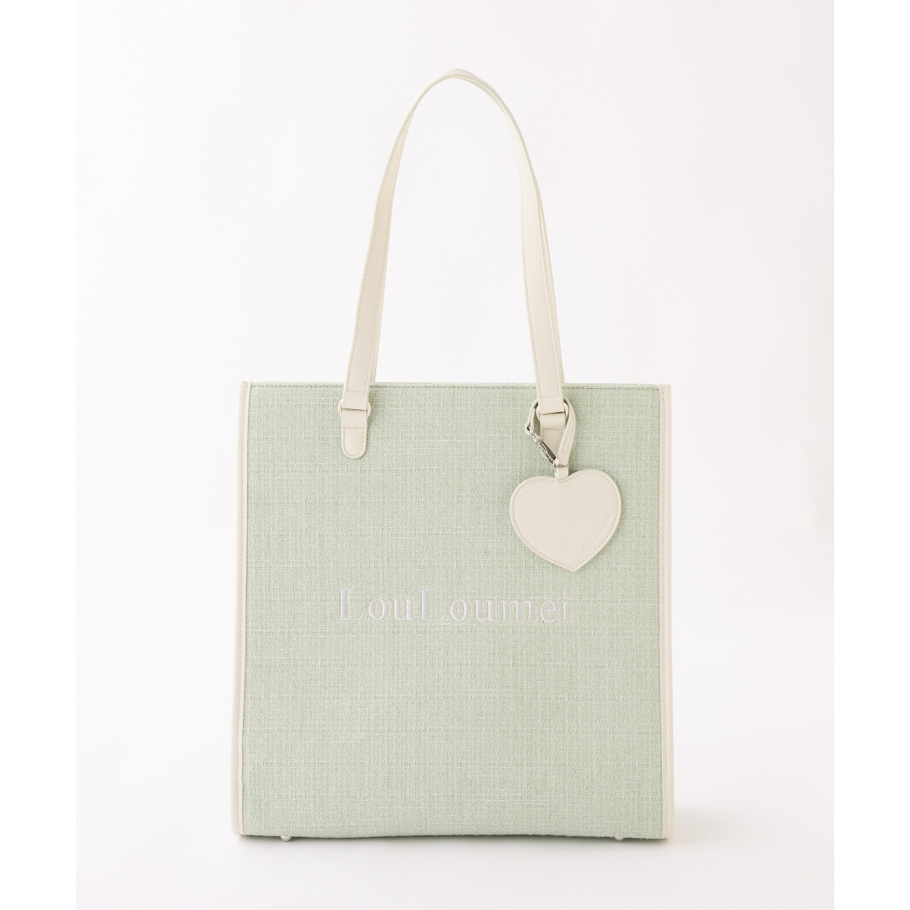 LouLoumei】8色展開／ハートチャーム付きトートバッグ／自立可能