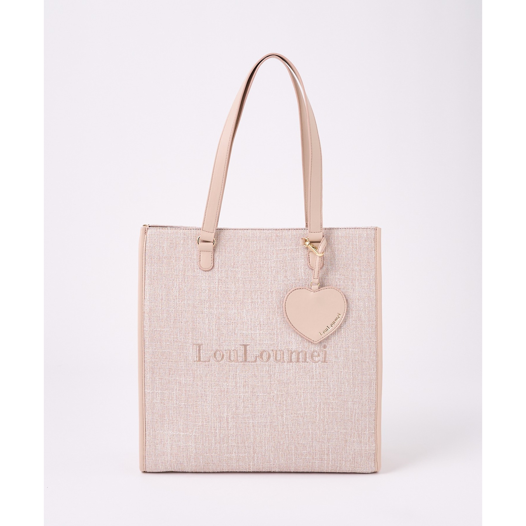 LouLoumei】8色展開／ハートチャーム付きトートバッグ／自立可能