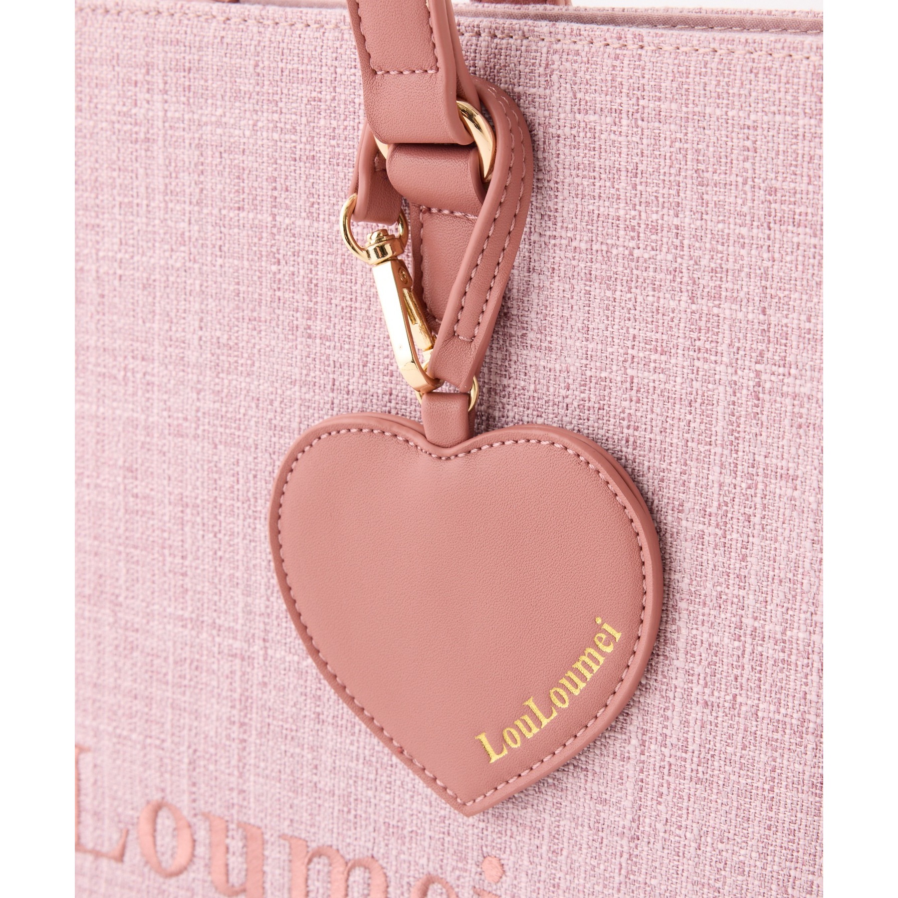 LouLoumei】8色展開／ハートチャーム付きトートバッグ／自立可能
