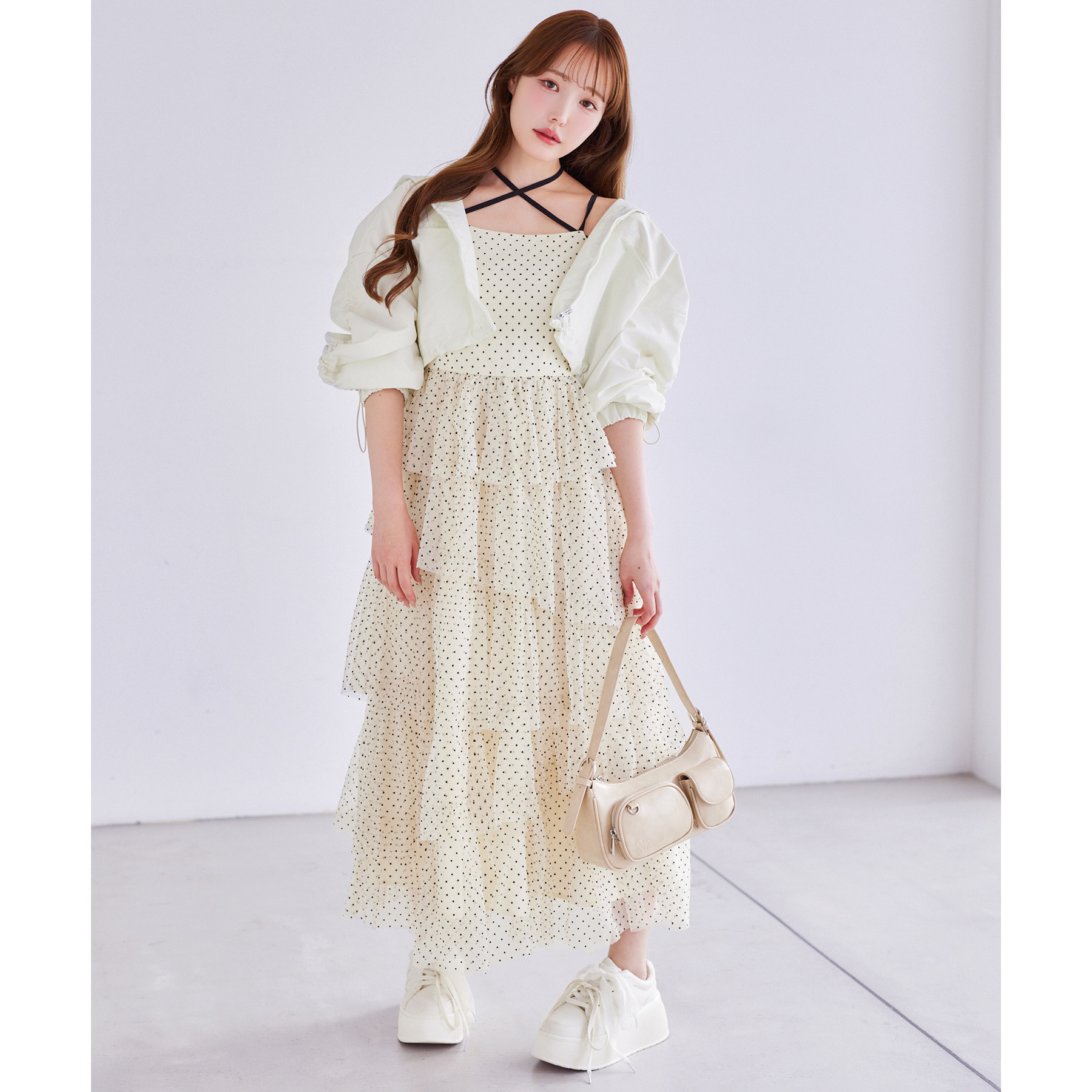 ティアードフリルキャミワンピース | ファッション通販サイト NUGU