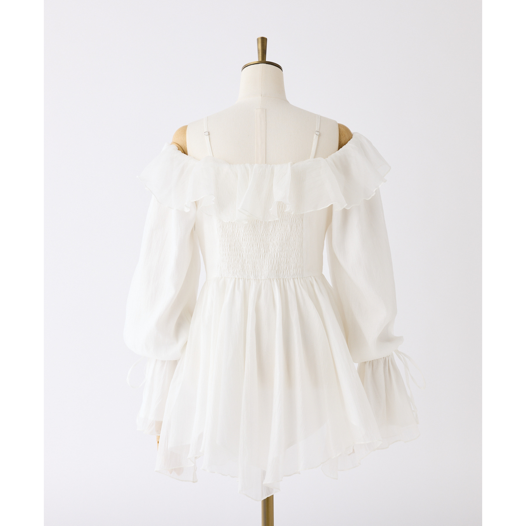 NICECLAUPナイスクラップ シアーオフショルチュニック Dreamy collection】シアーオフショルチュニック | one after