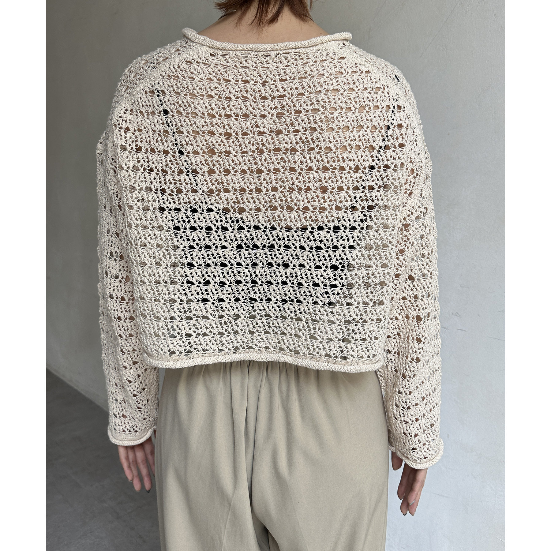 ルーズスラブメッシュニットプルオーバー サイズ3 Loose slub mesh knit pullover / ルーズスラブメッシュニット