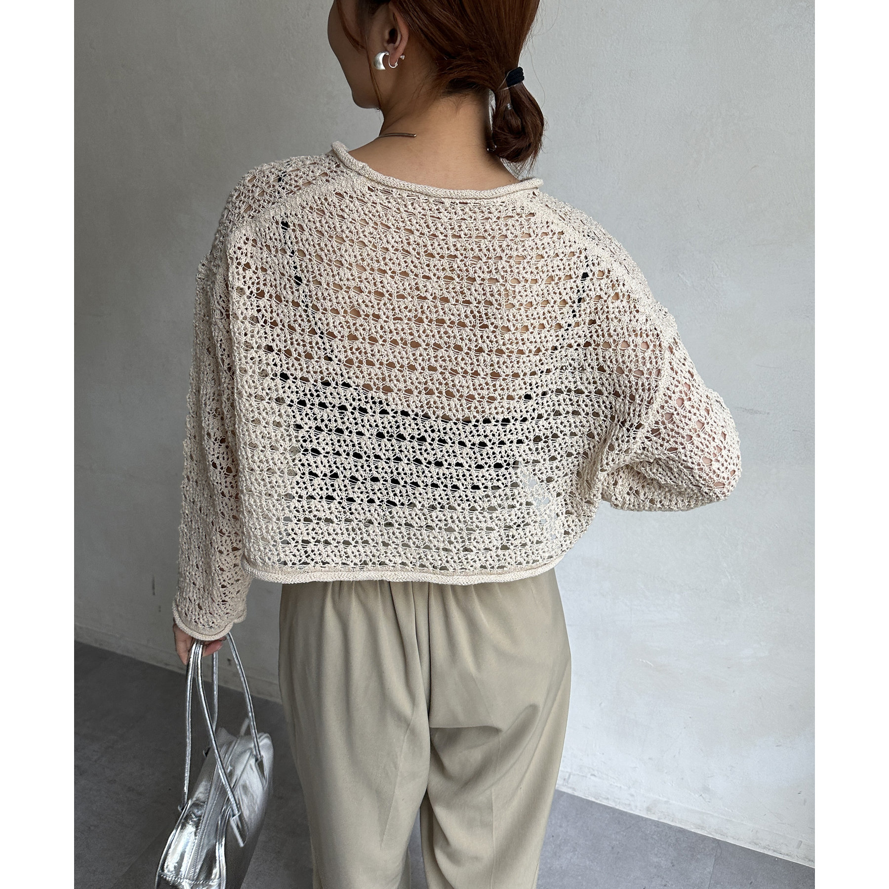 スラブメッシュニットプルオーバー | ファッション通販サイト NUGU