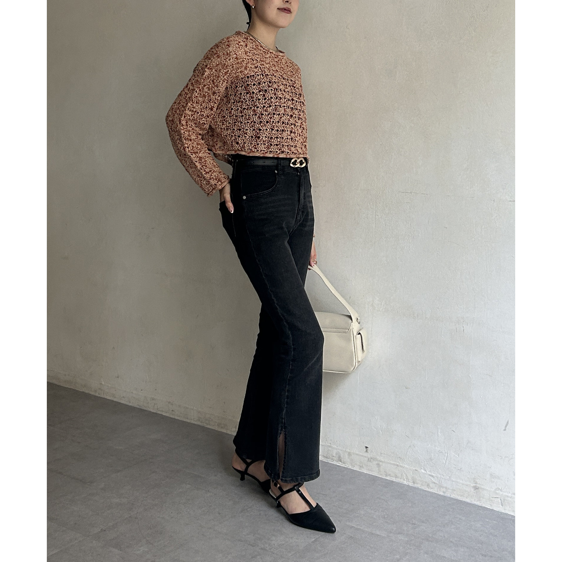 スラブメッシュニットプルオーバー | ファッション通販サイト NUGU